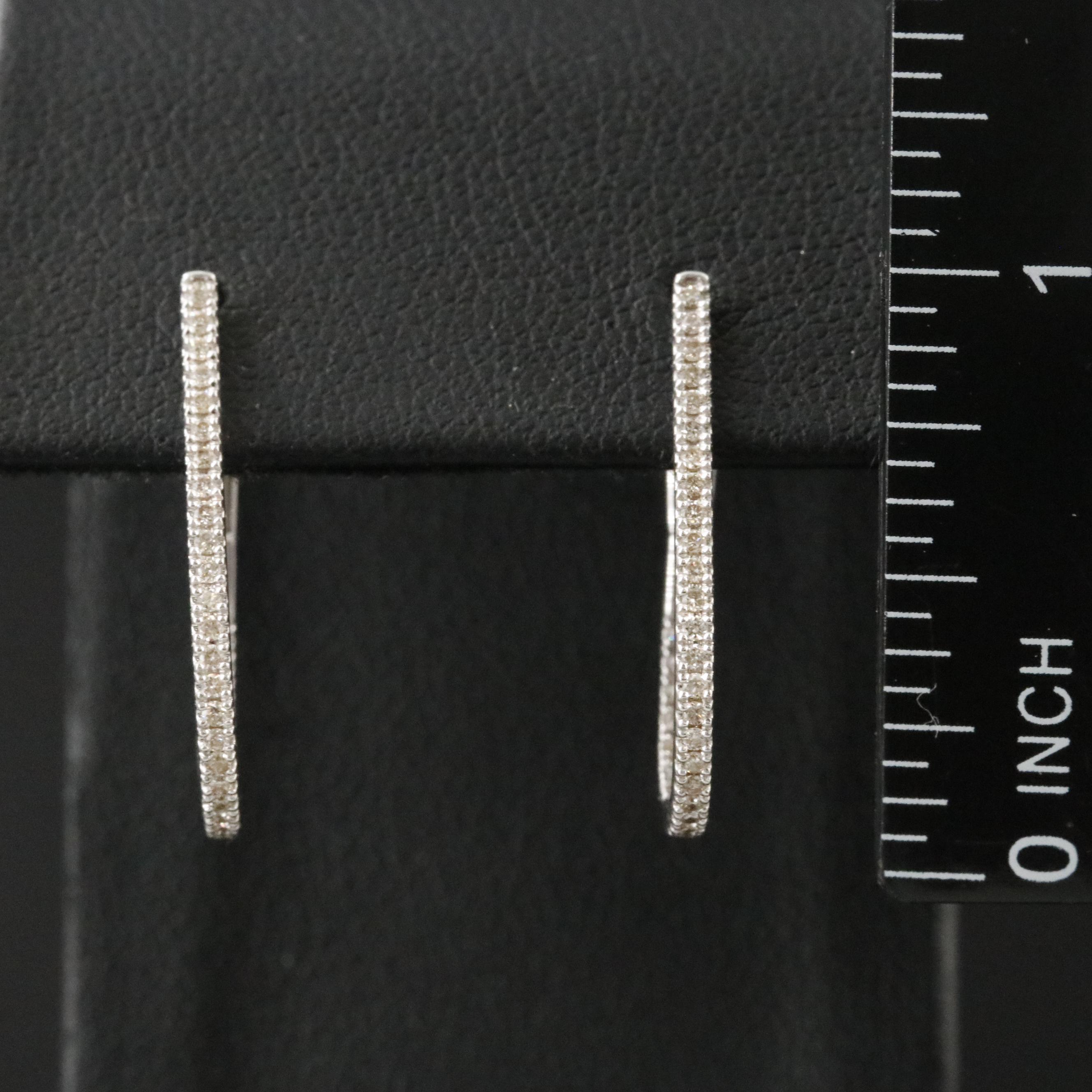14K 0.31 CTW Diamond Inside-Out Hoops