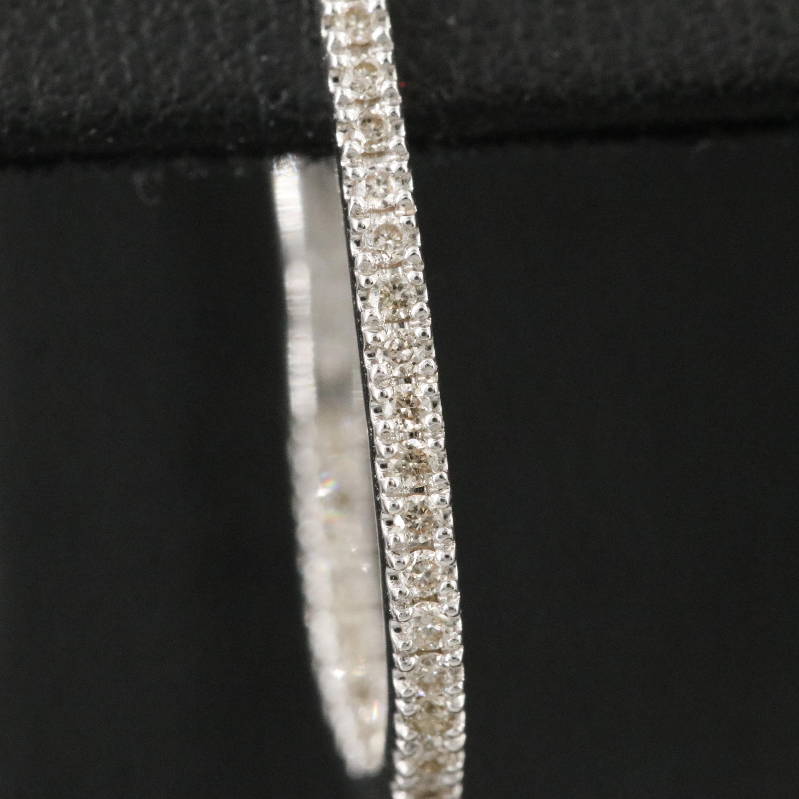 14K 0.31 CTW Diamond Inside-Out Hoops