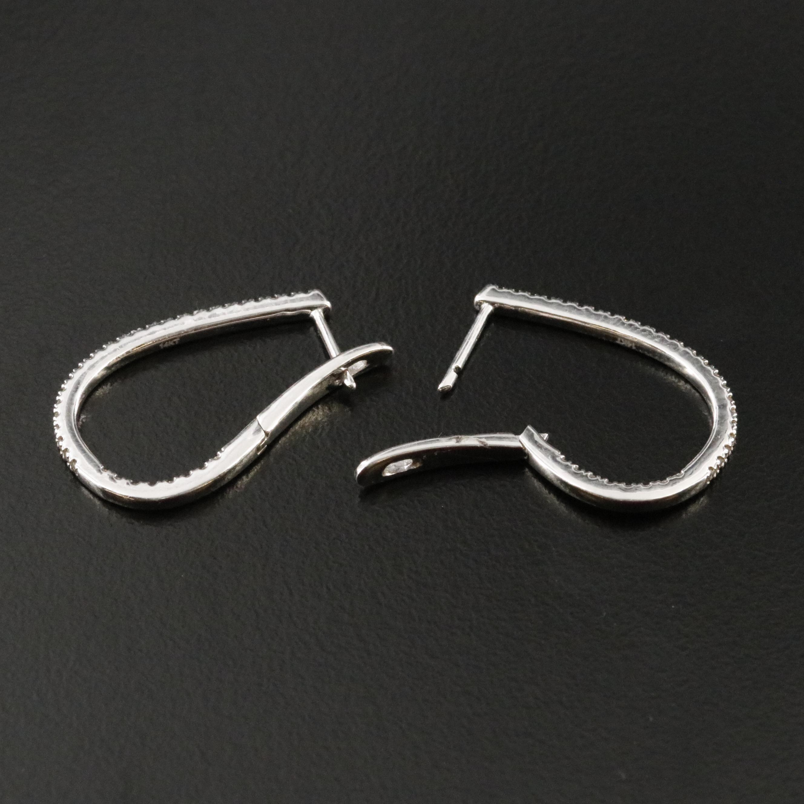 14K 0.31 CTW Diamond Inside-Out Hoops