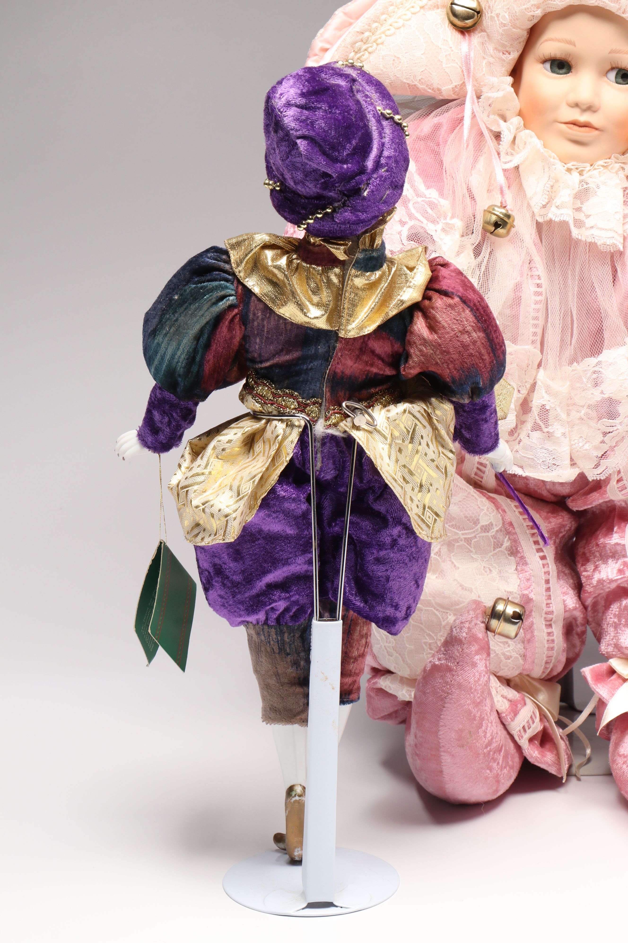 House of Lloyd "Dancing Pierrot Doll" with Other Jester and Bridal Dolls