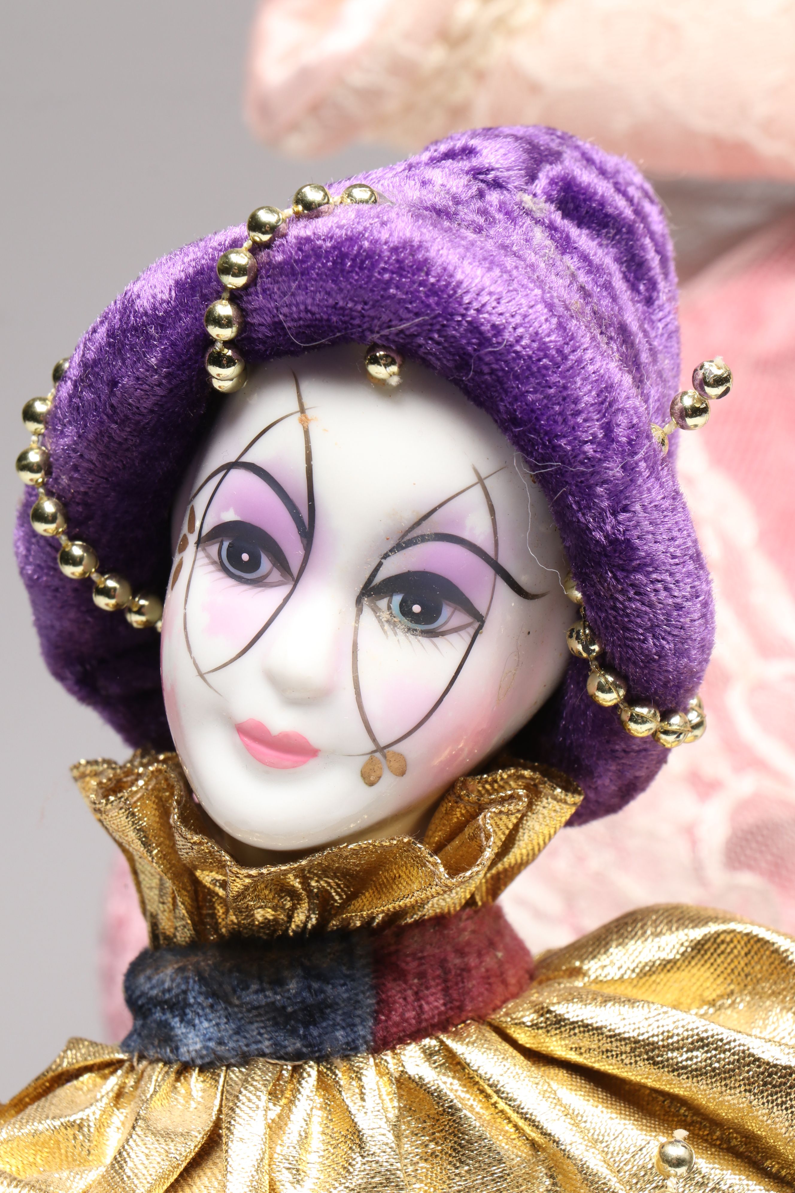 House of Lloyd "Dancing Pierrot Doll" with Other Jester and Bridal Dolls
