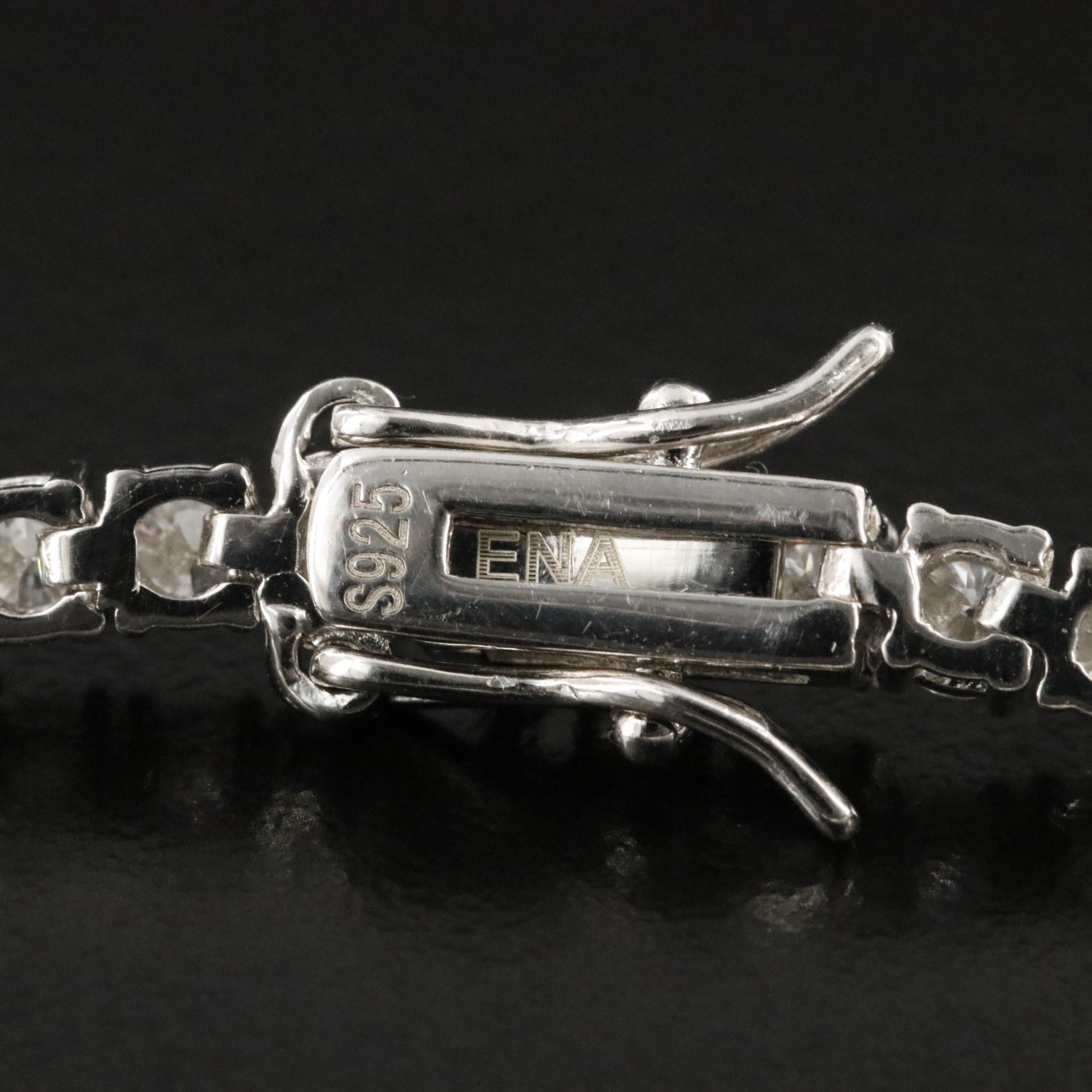 Sterling Moissanite Line Bracelet