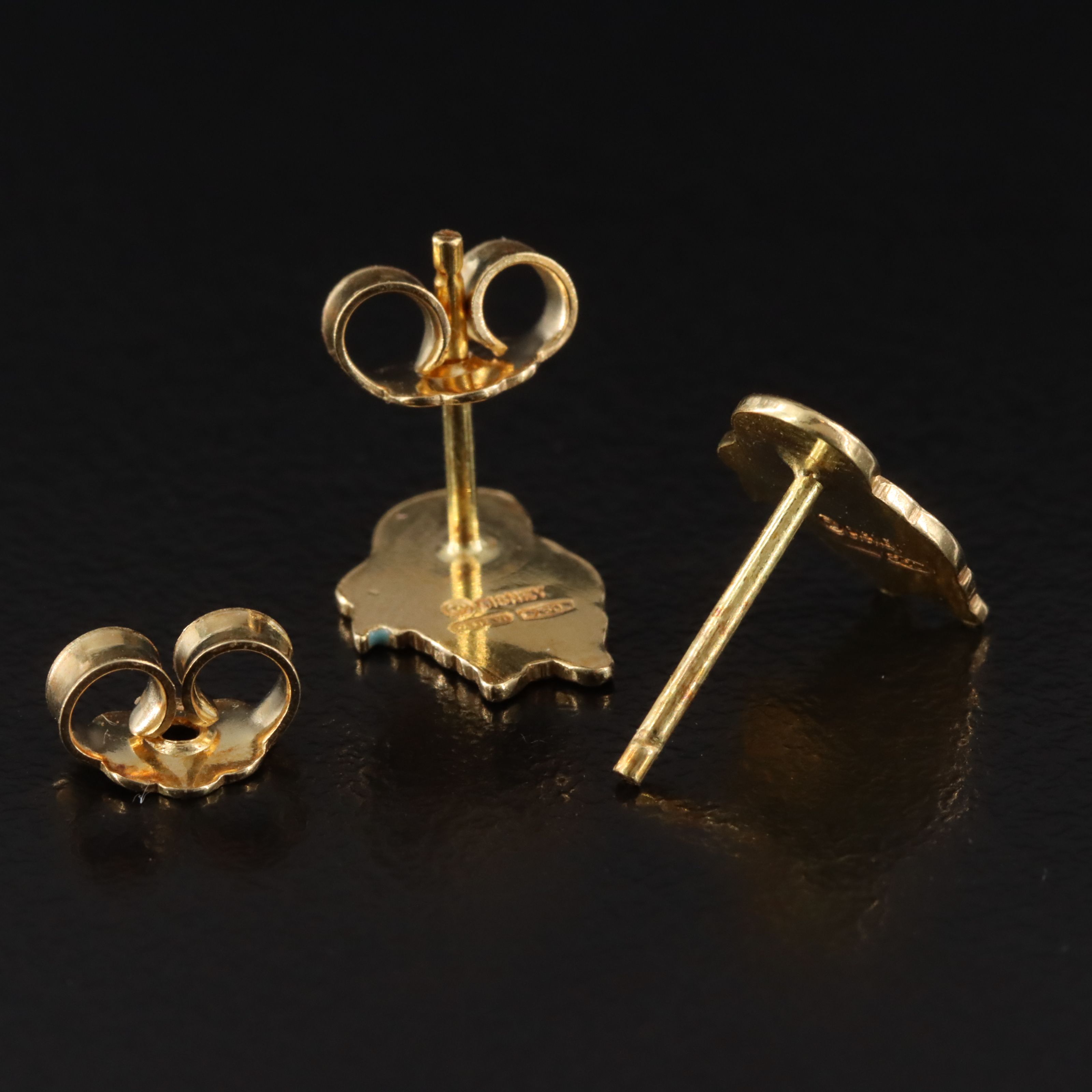 Disney 18K Enamel Donald Duck Stud Earrings