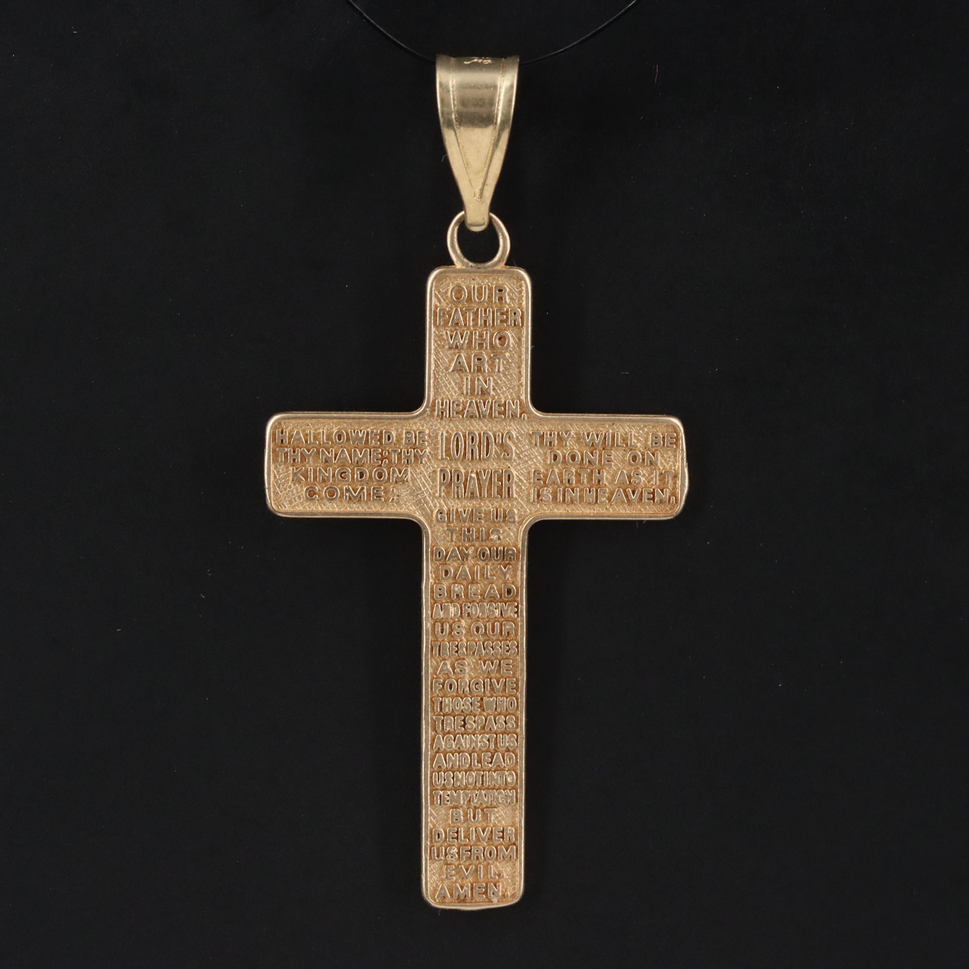 Michael Anthony 14K Lord's Prayer Cross Pendant