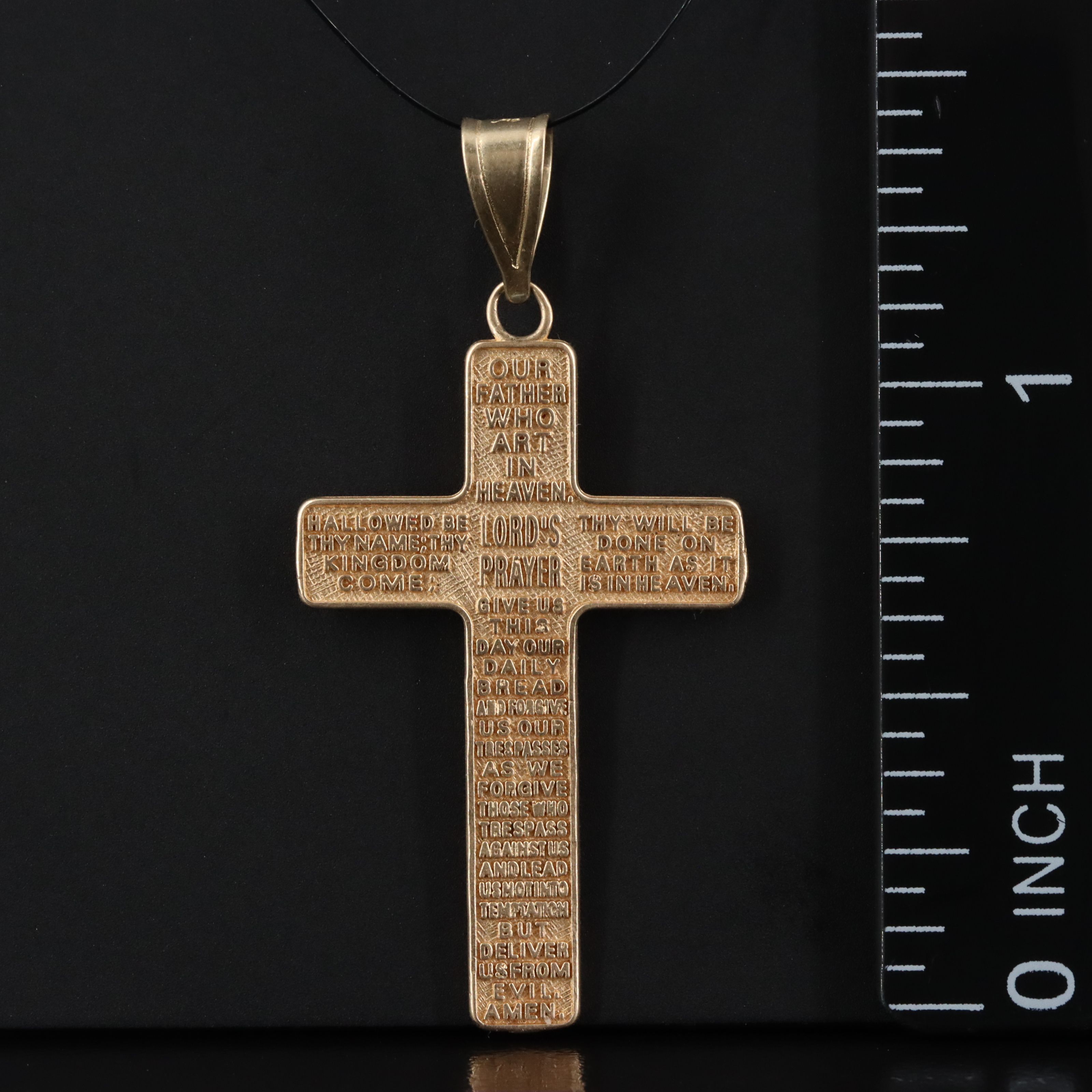 Michael Anthony 14K Lord's Prayer Cross Pendant
