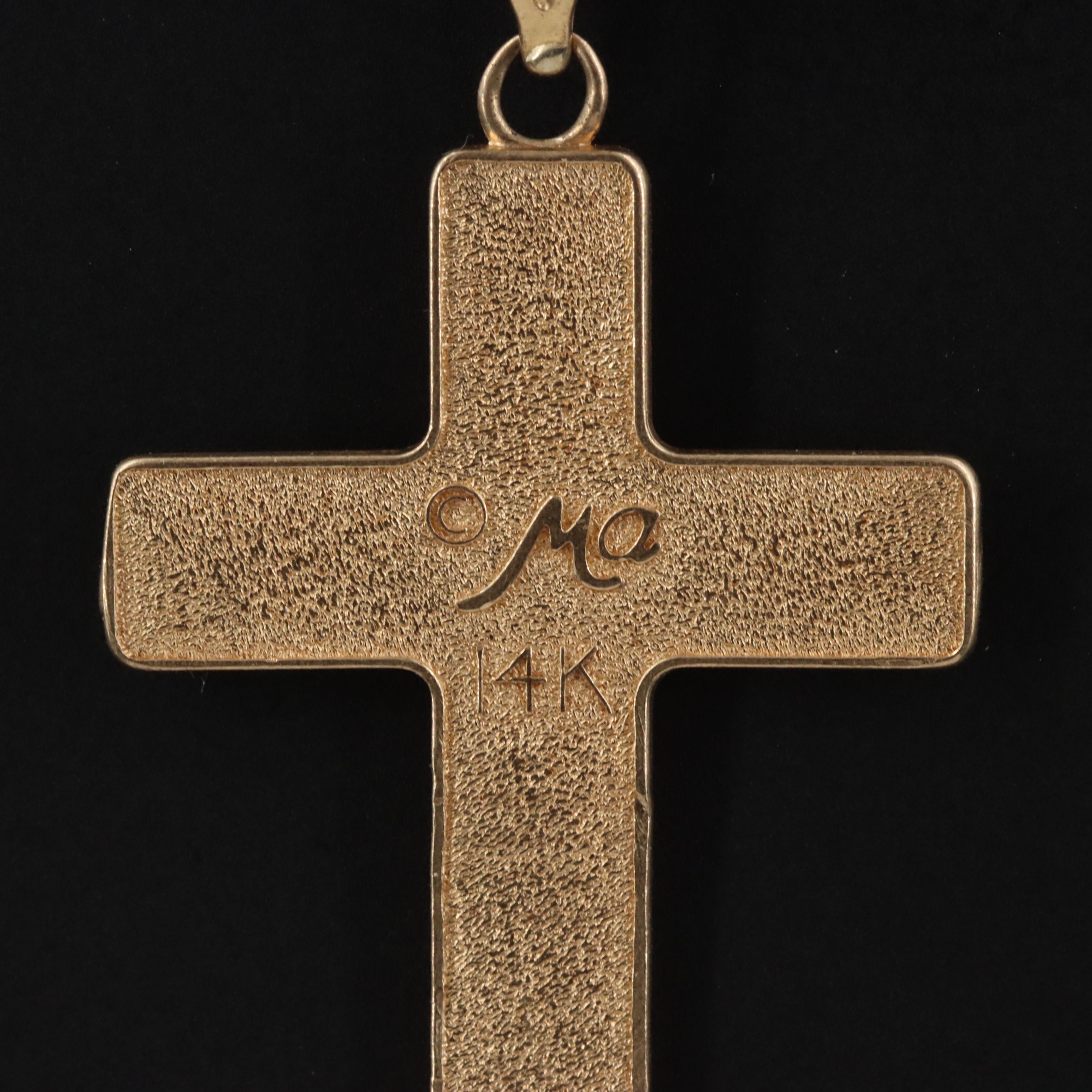Michael Anthony 14K Lord's Prayer Cross Pendant