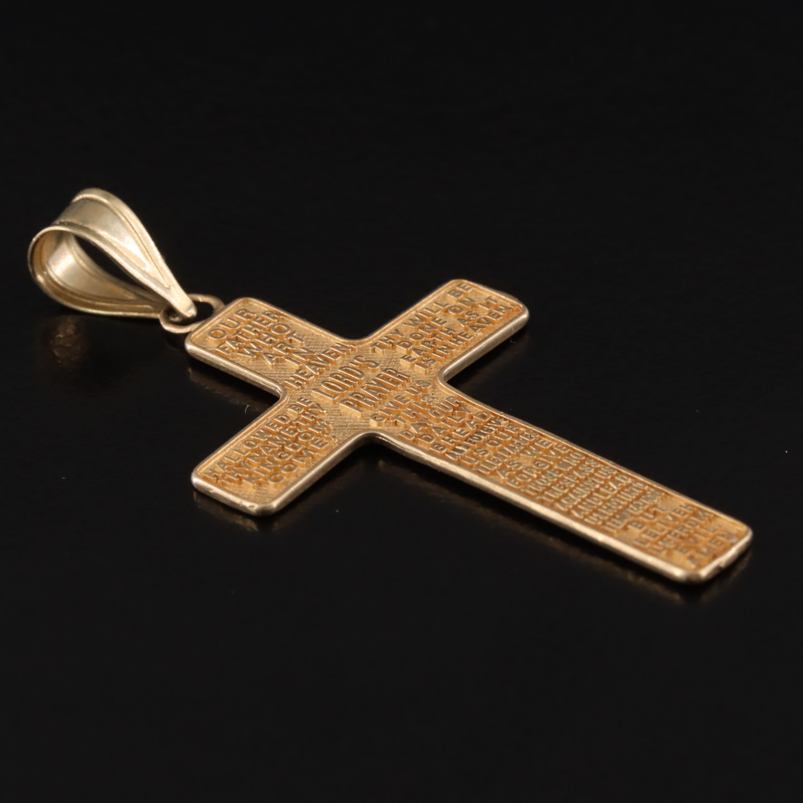 Michael Anthony 14K Lord's Prayer Cross Pendant
