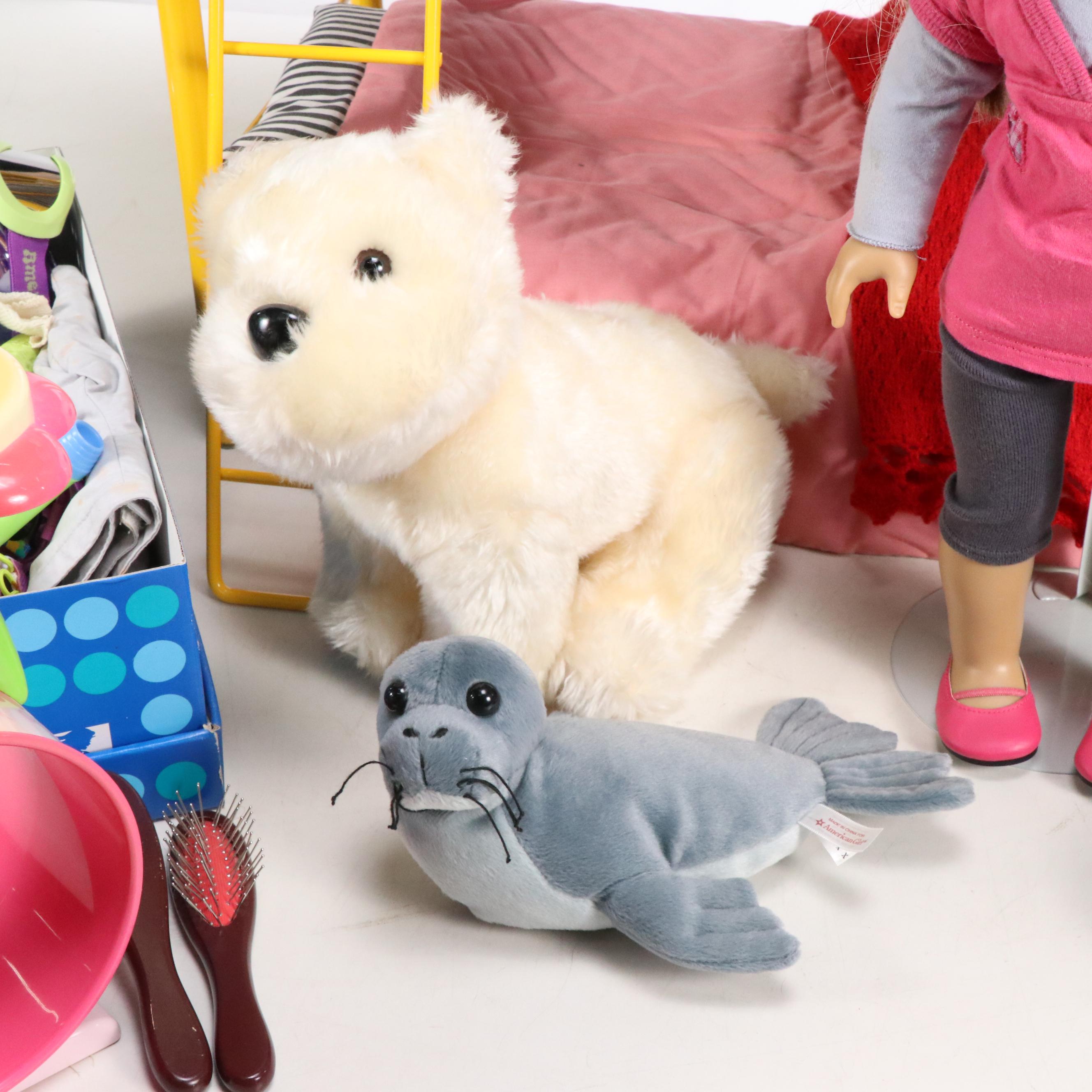 American Girl Dolls with Bunk Bed, Companion Pets, and More Accessories