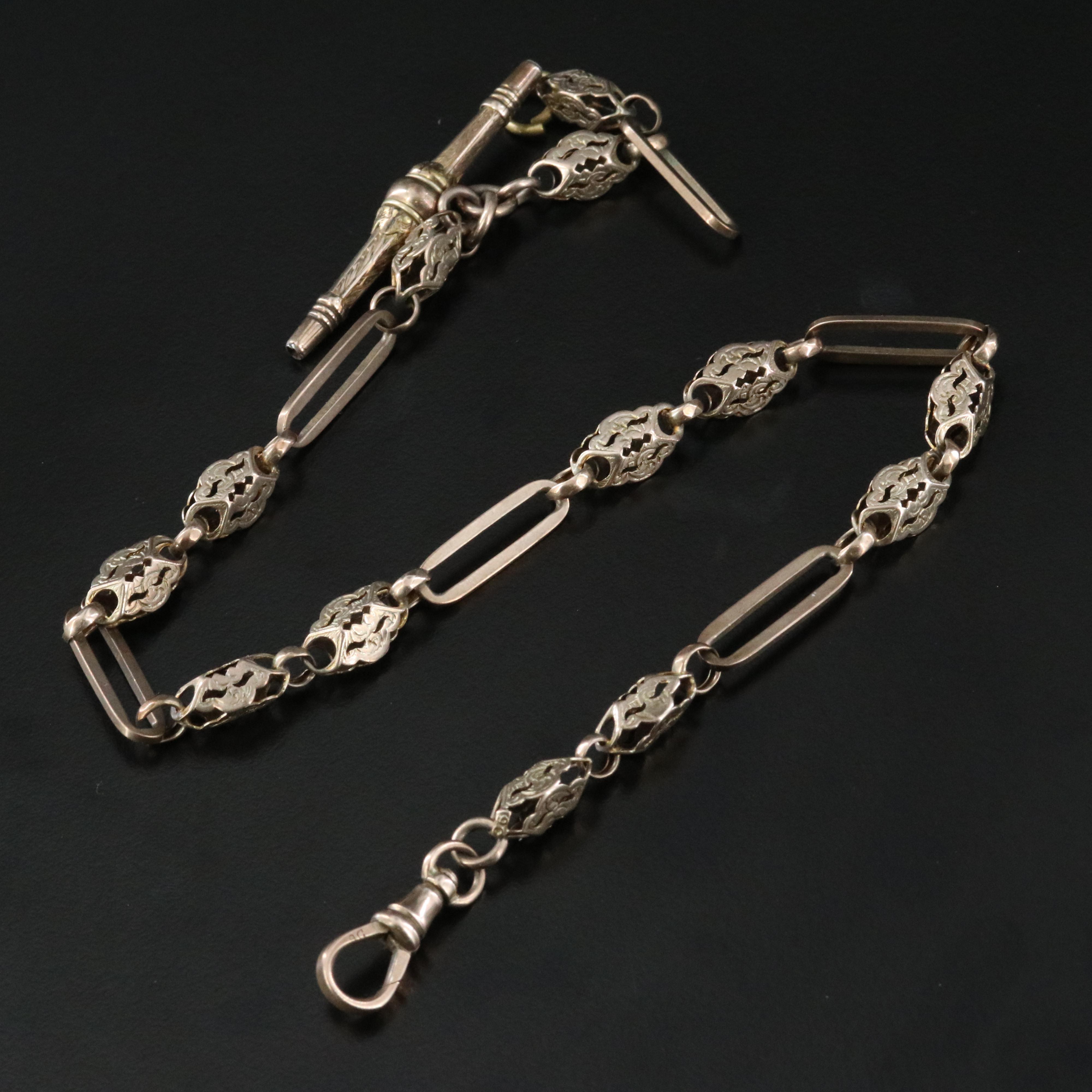 Antique Watch Chain with 9K