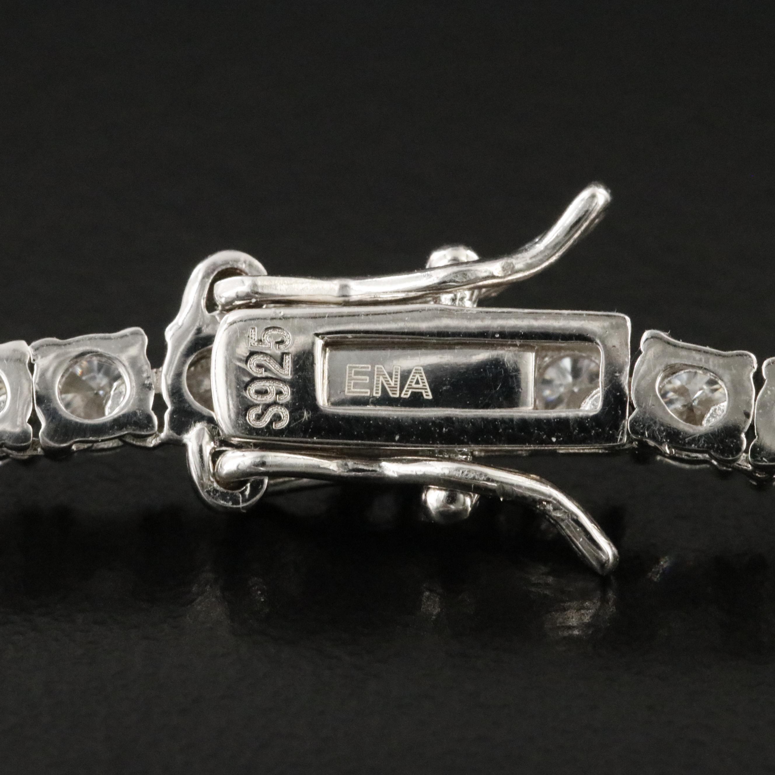 Sterling Moissanite Rivière Necklace