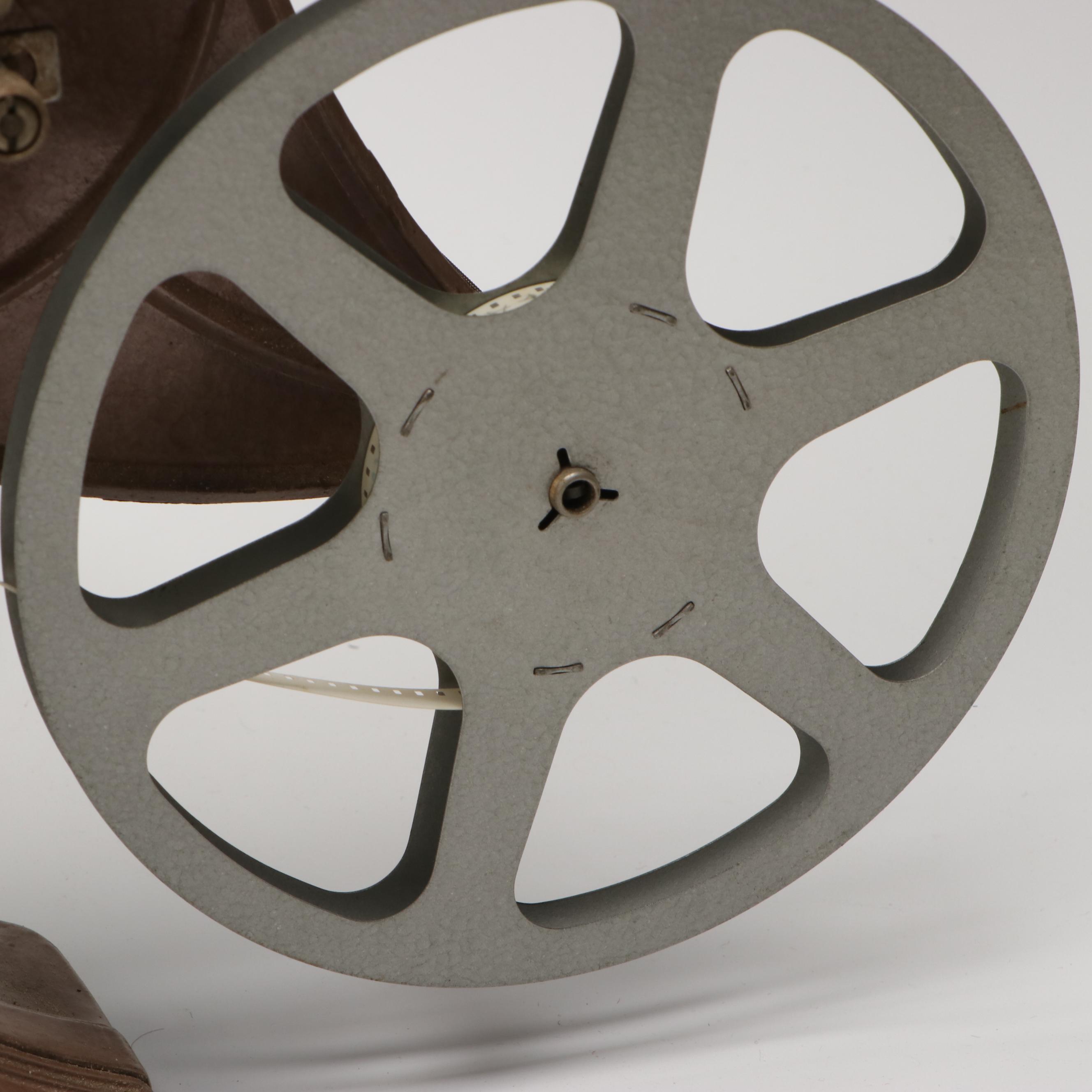 Apollo Art Deco 8mm Movie Projector with Reels, Mid-20th Century