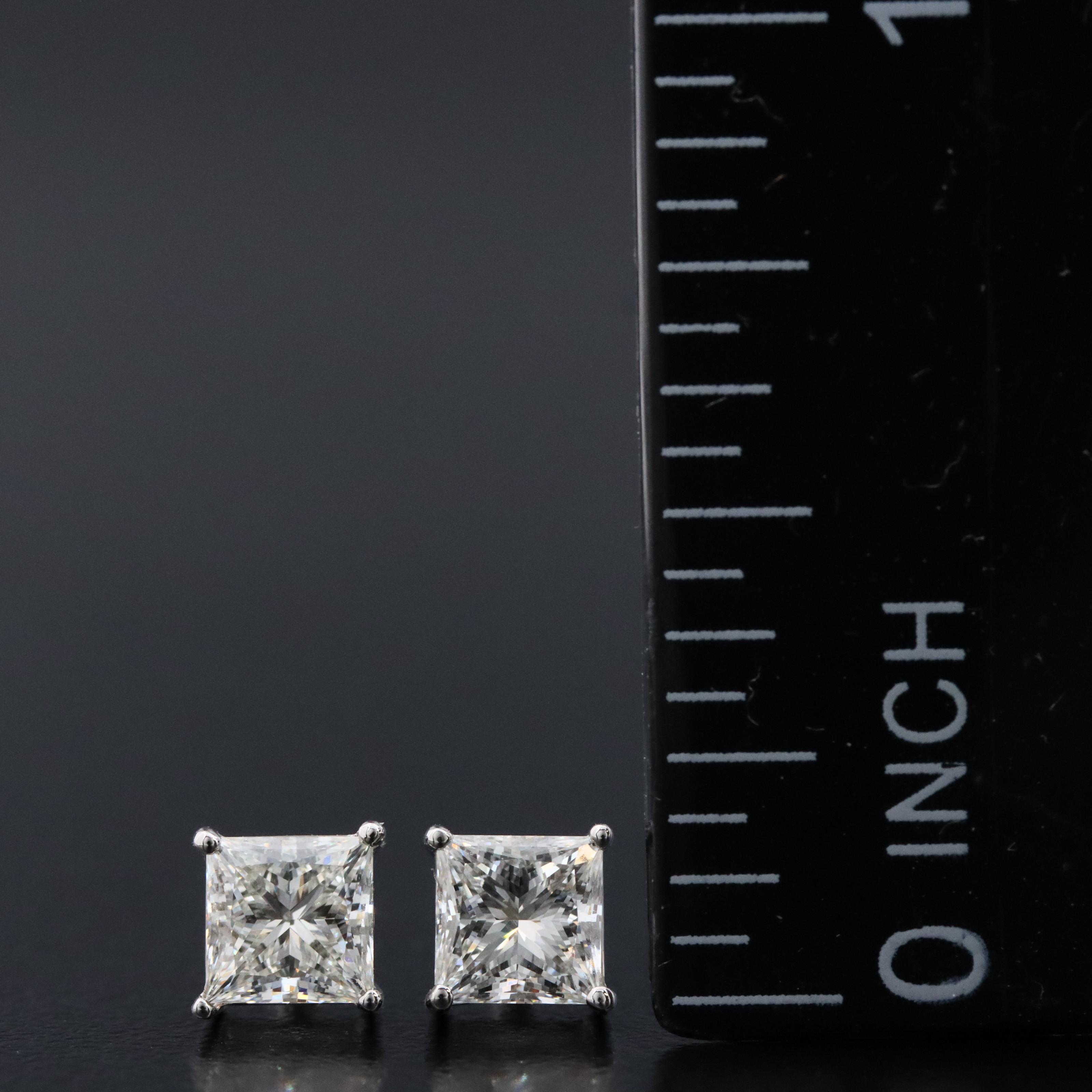 Platinum 1.03 CTW Internally Flawless Diamond Stud Earrings with GIA Reports