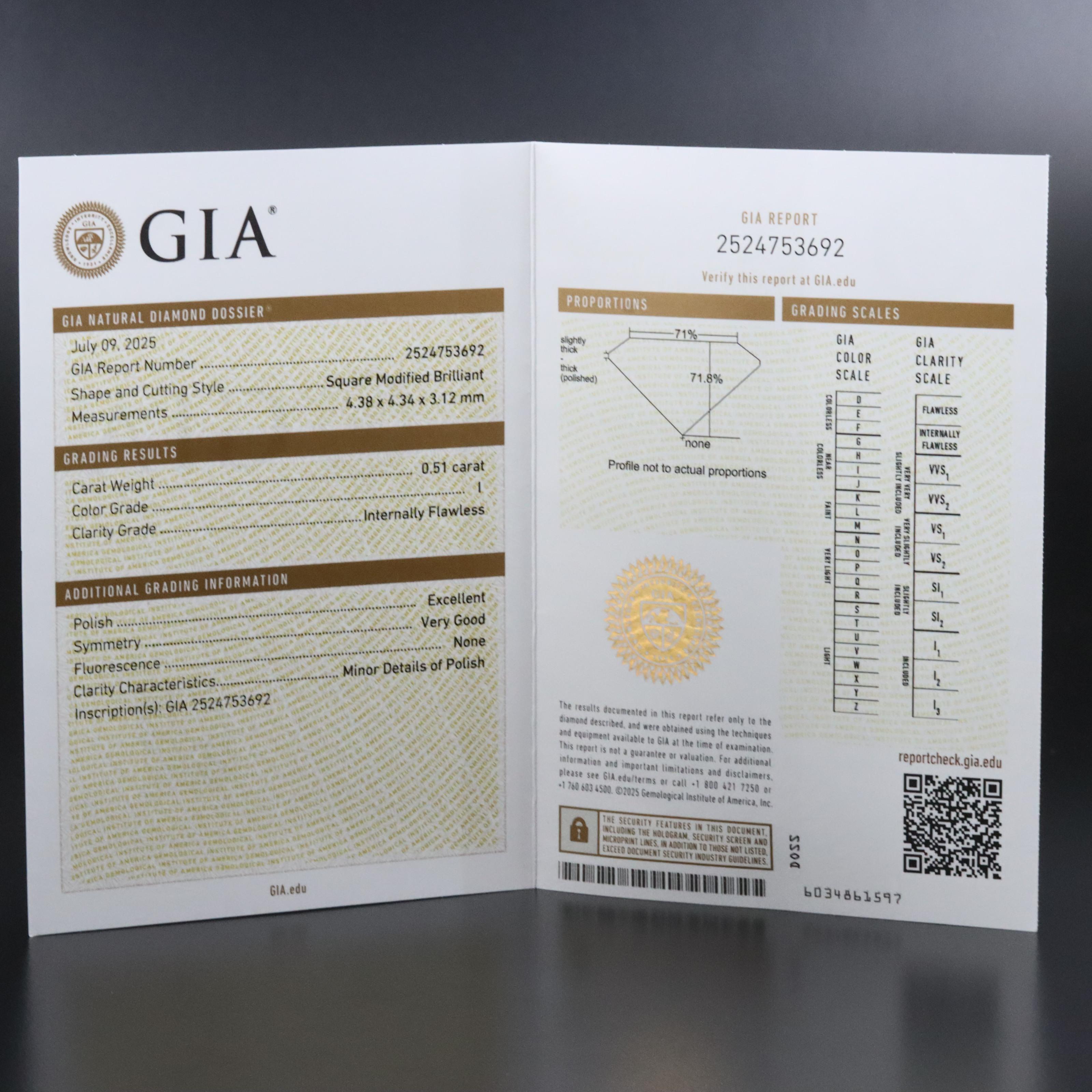 Platinum 1.03 CTW Internally Flawless Diamond Stud Earrings with GIA Reports