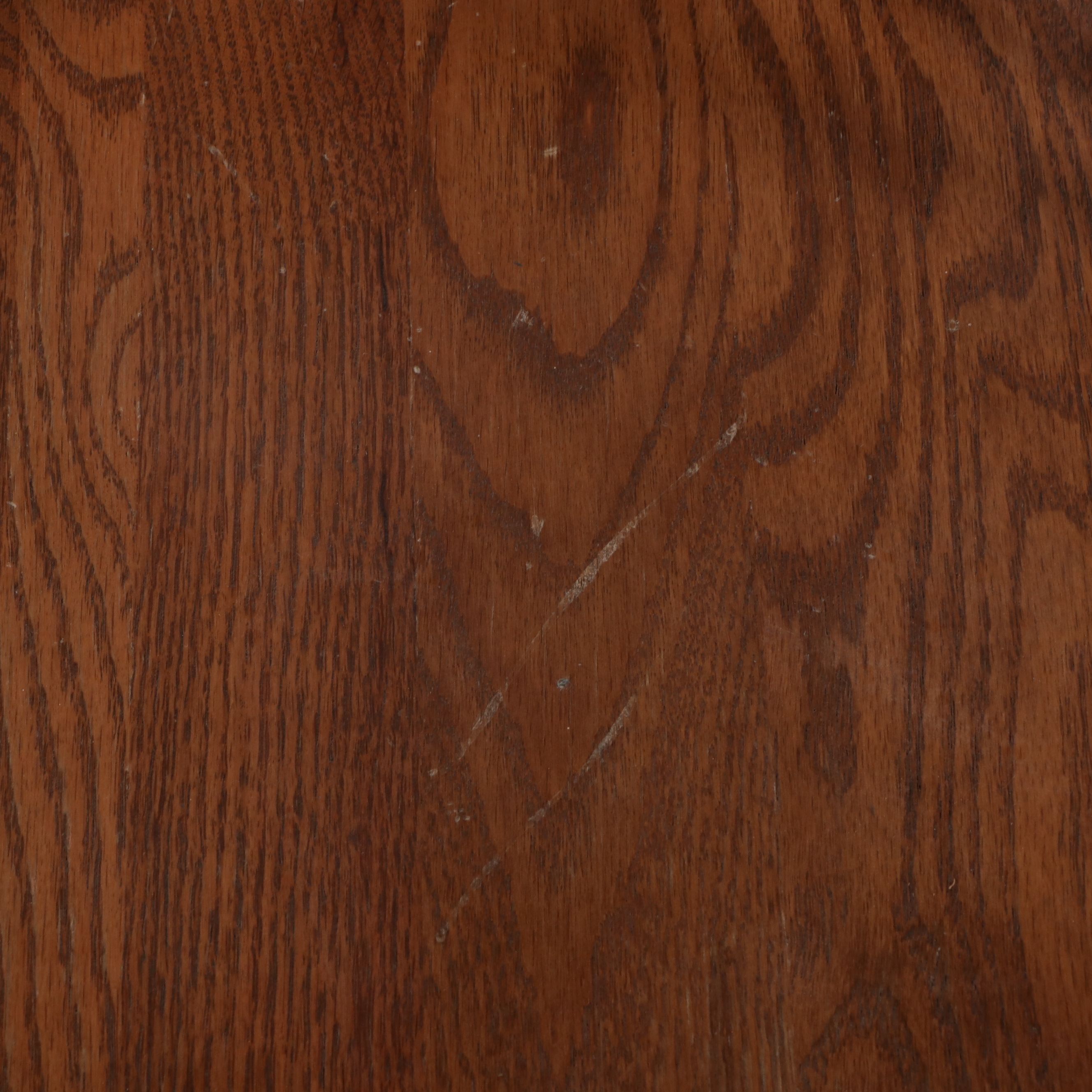 Set of Three Mid Century Modern Style Oak Spindle and Barrel-Back Stools