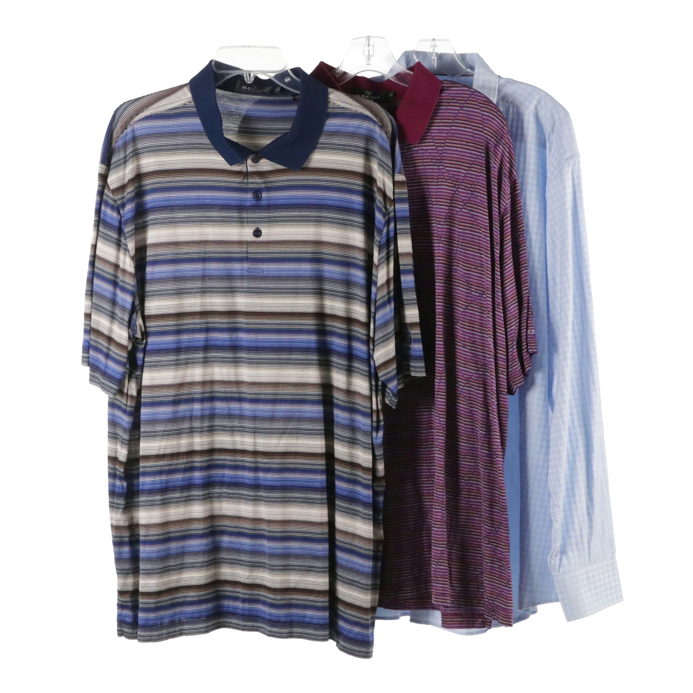 Men's Bugatchi Long Sleeve Button-Up Shirt and Polo Shirts