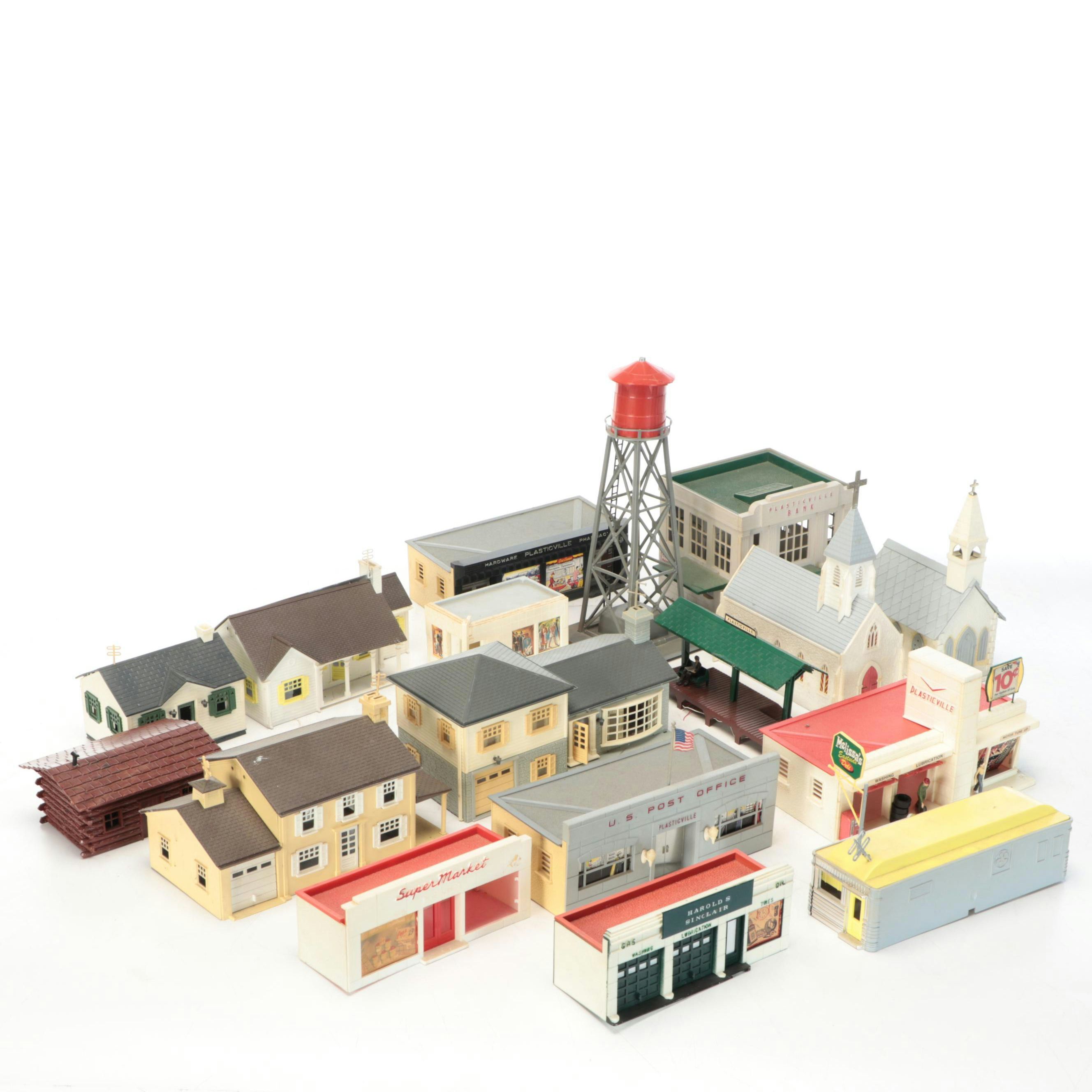 Bachmann "Plasticville" Miniature Town Buildings and Features