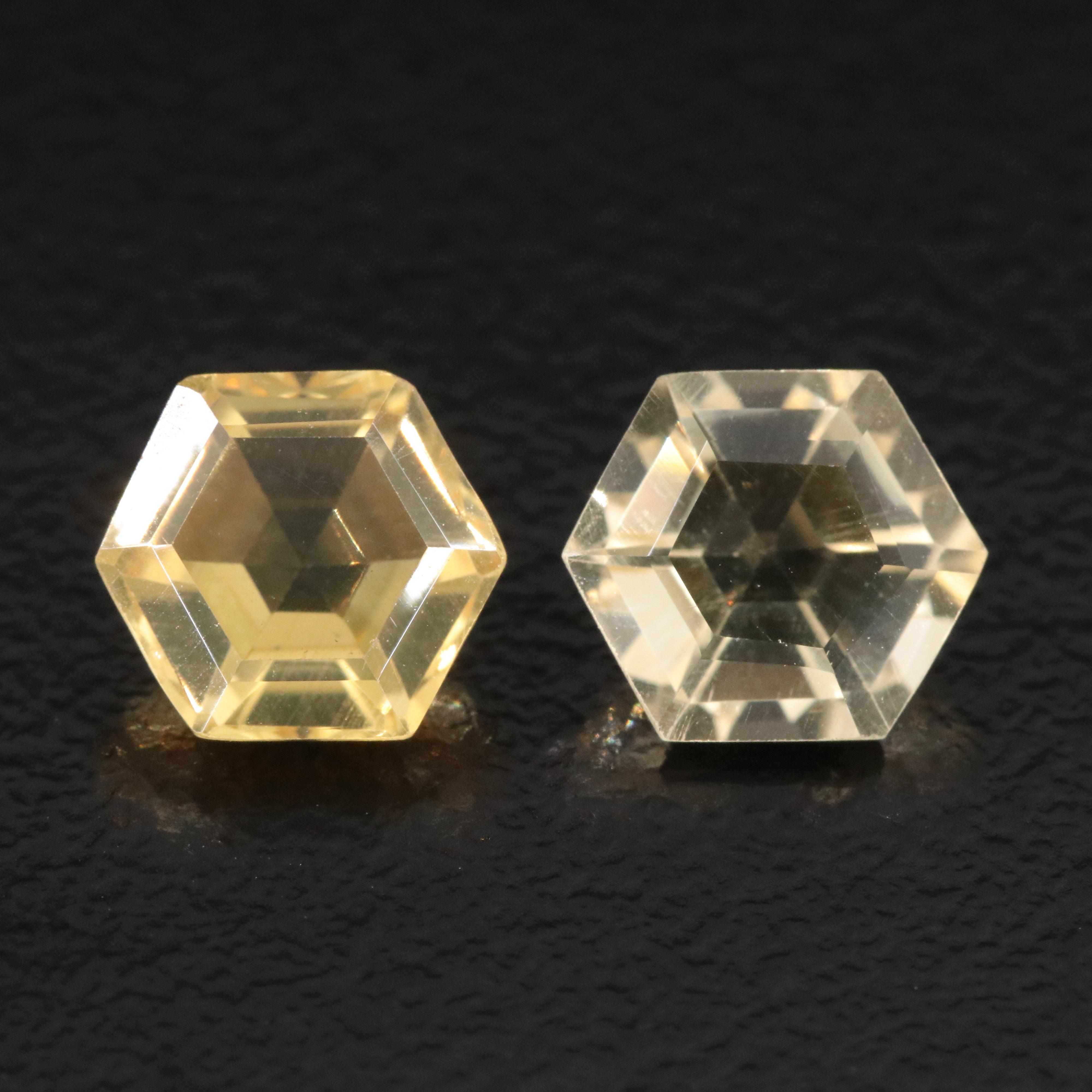 Loose 2.74 CTW Citrine Pair