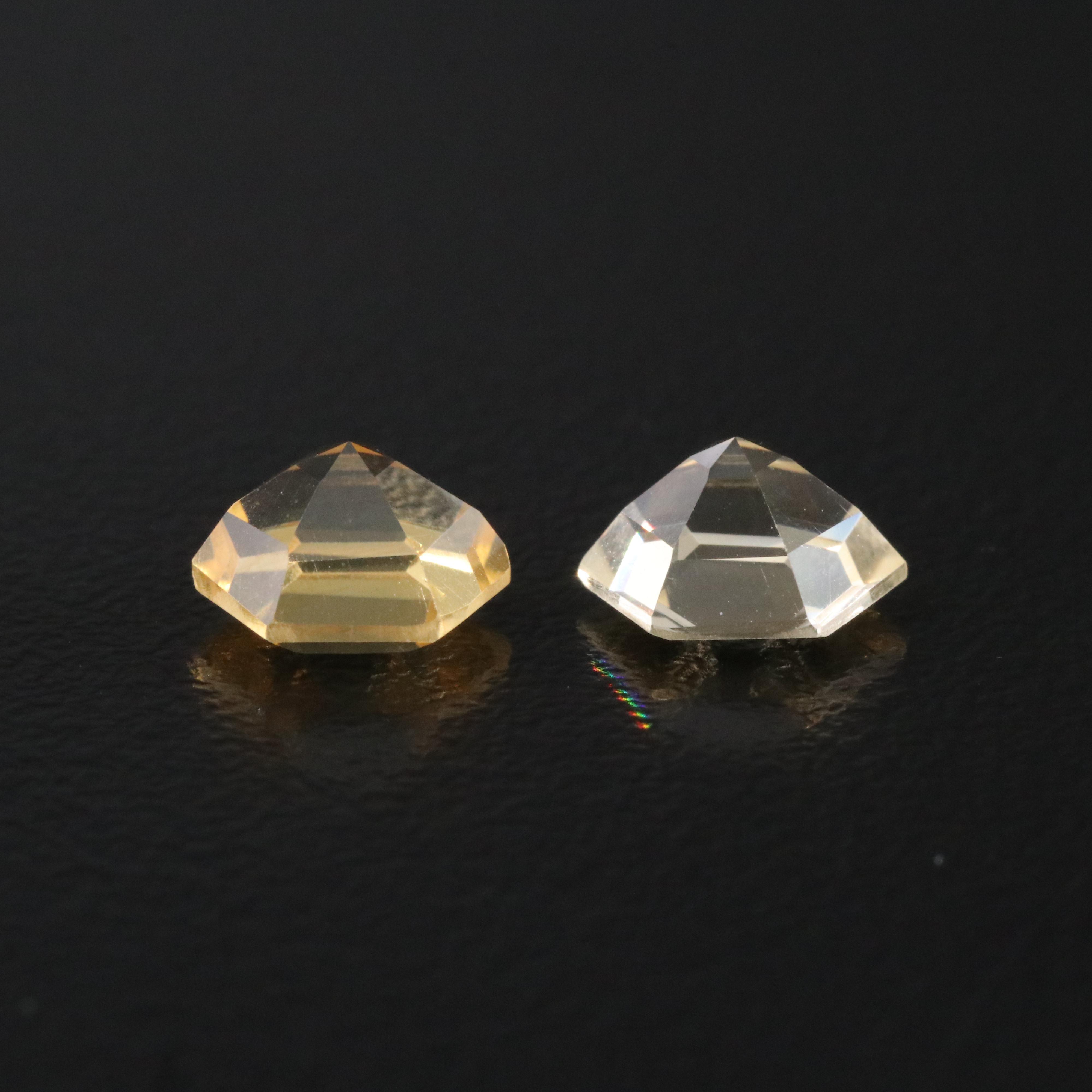 Loose 2.74 CTW Citrine Pair