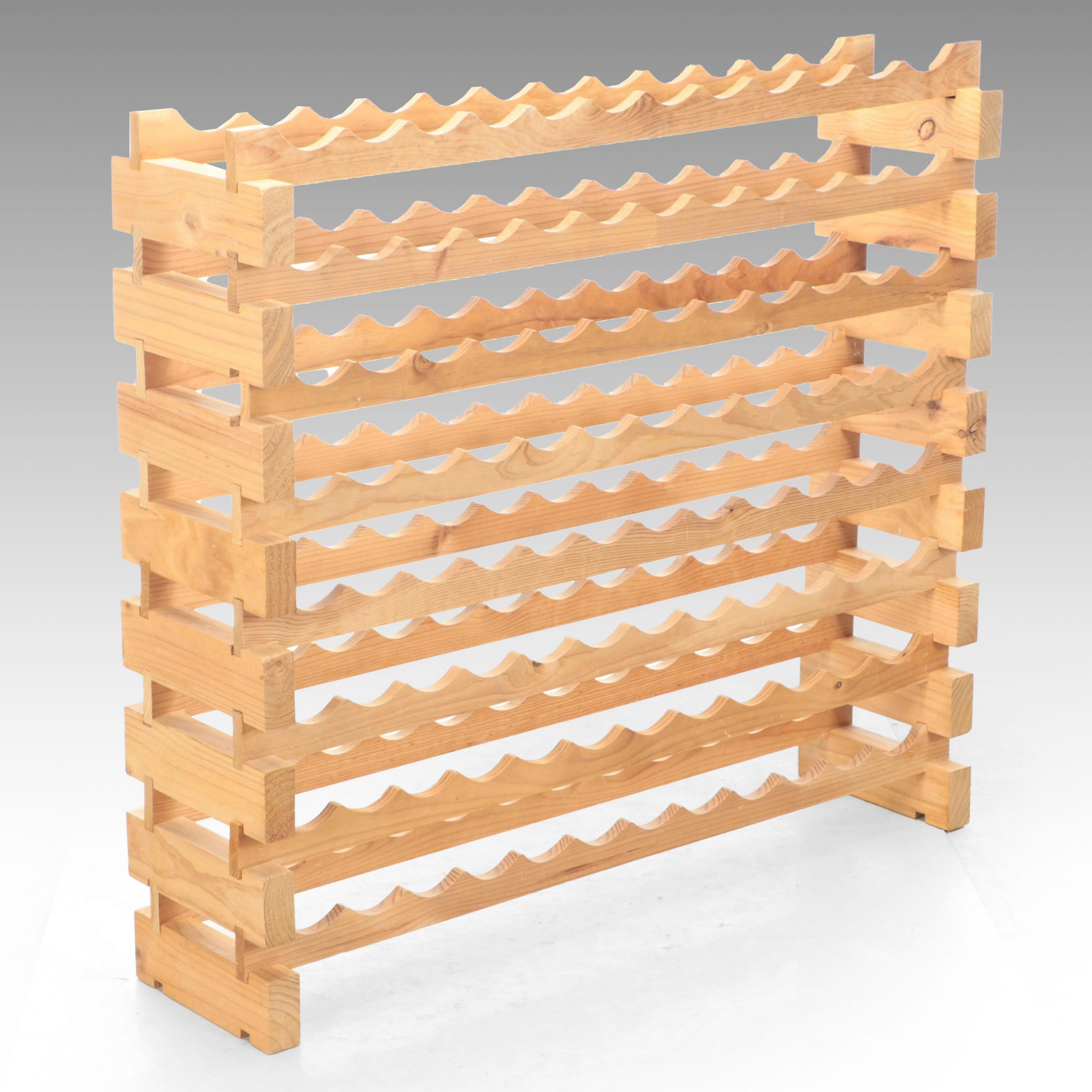 Large Wooden Wine Rack