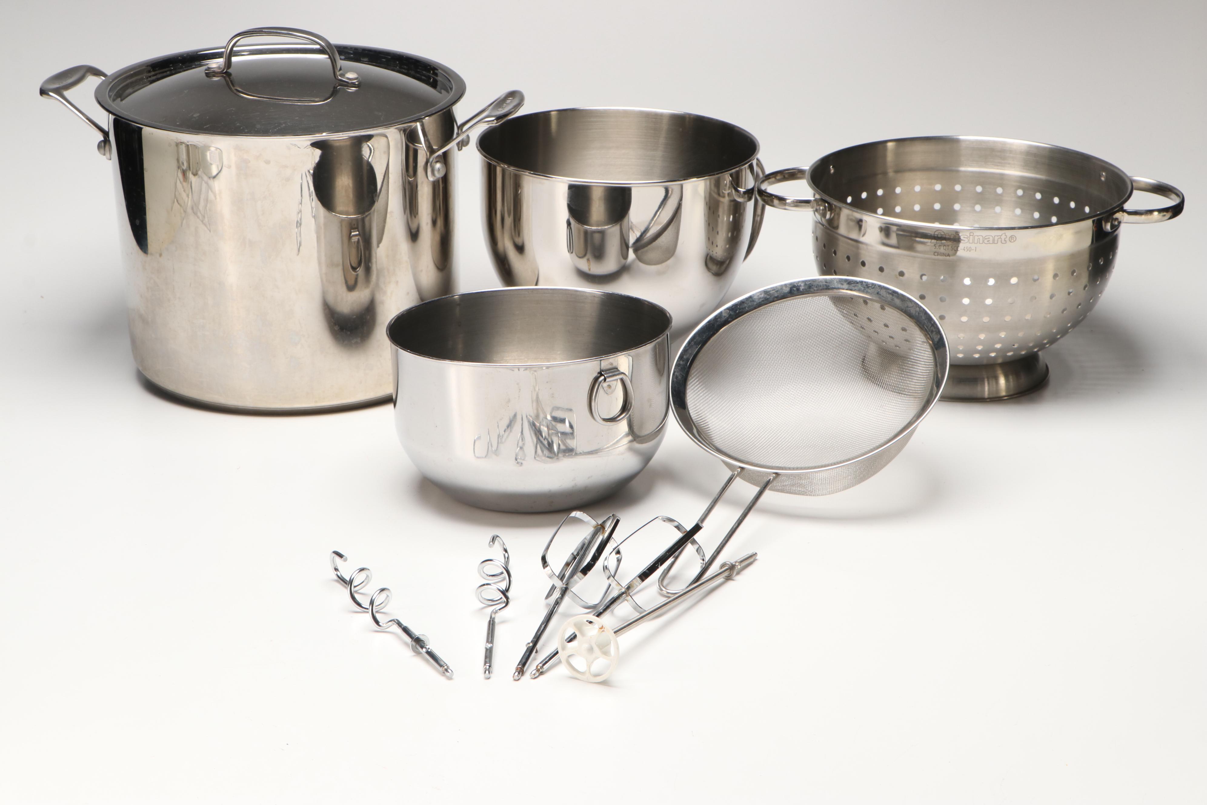 Cuisinart Stainless Steel Stock Pot, Strainer and More Kitchenware
