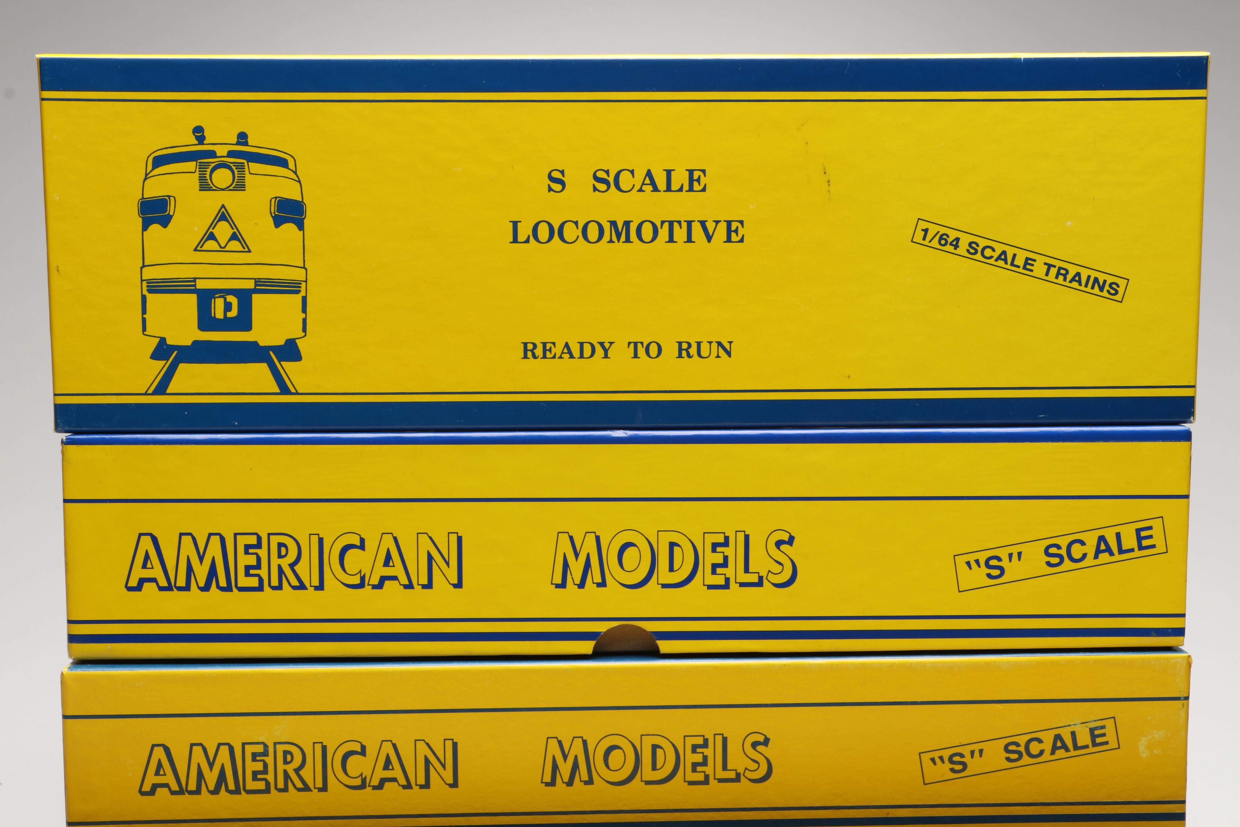American Models S Gauge Baltimore & Ohio Locomotives with Passenger Cars