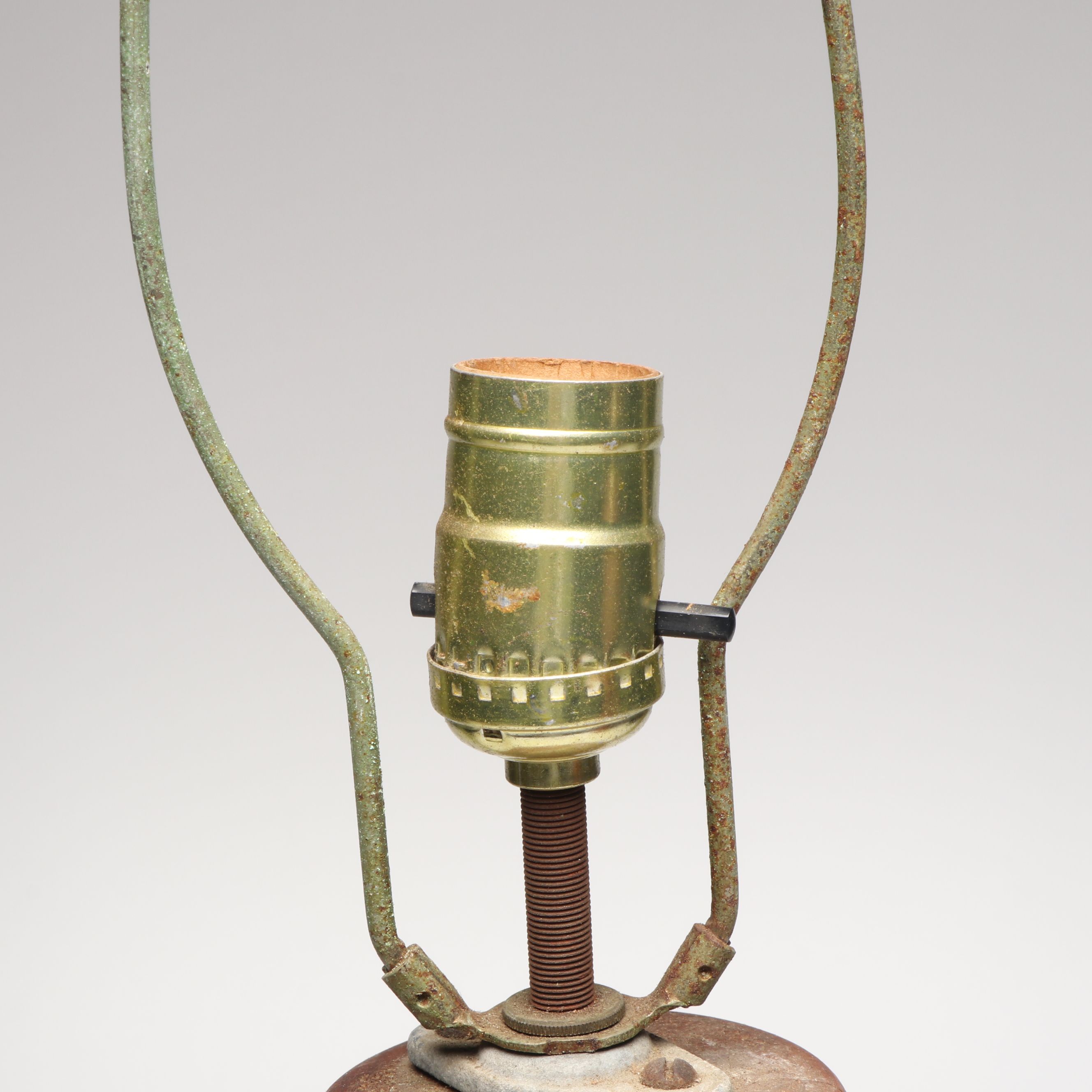 Vintage Wood Pillar Table Lamps