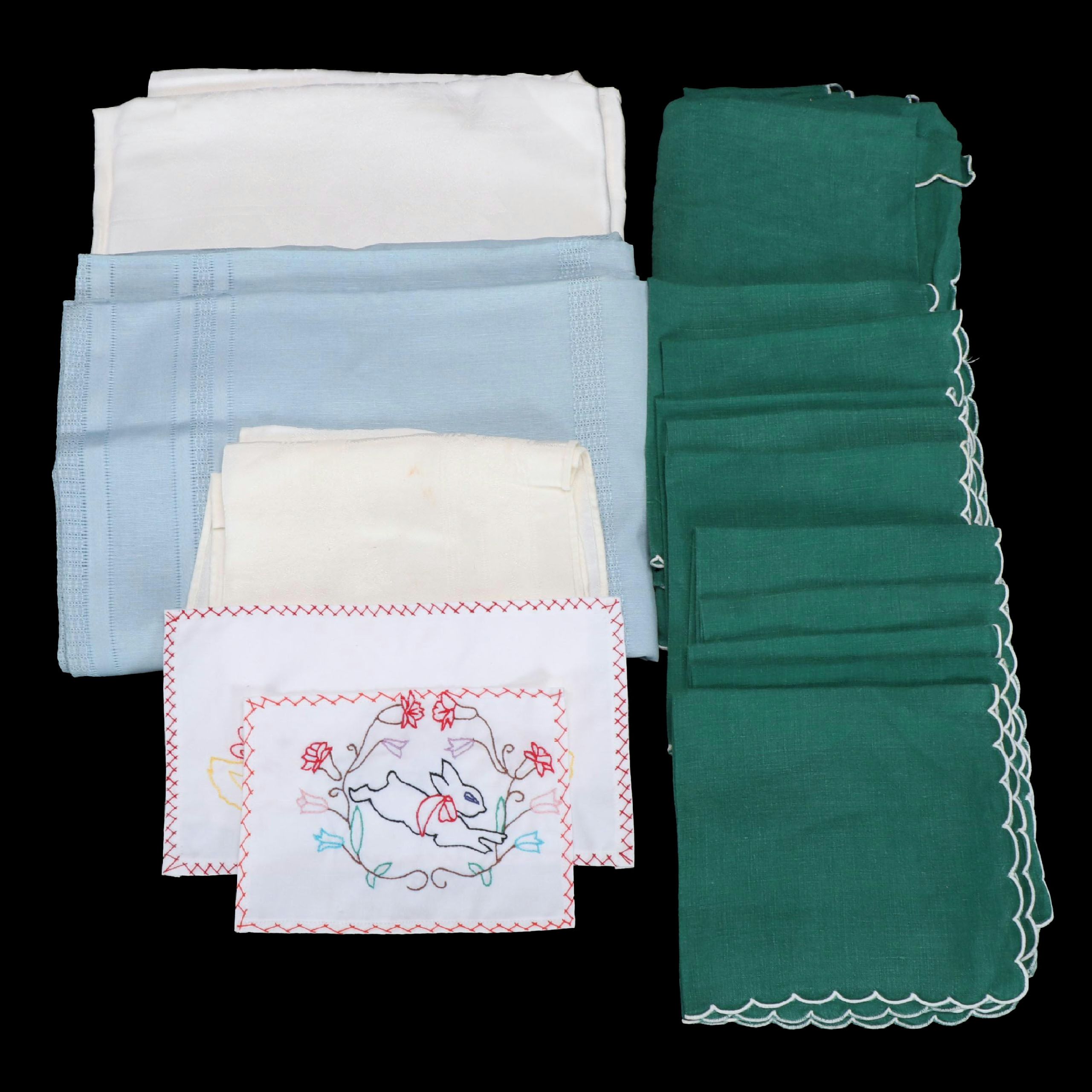 Vintage Embroidered and Other Table Linens