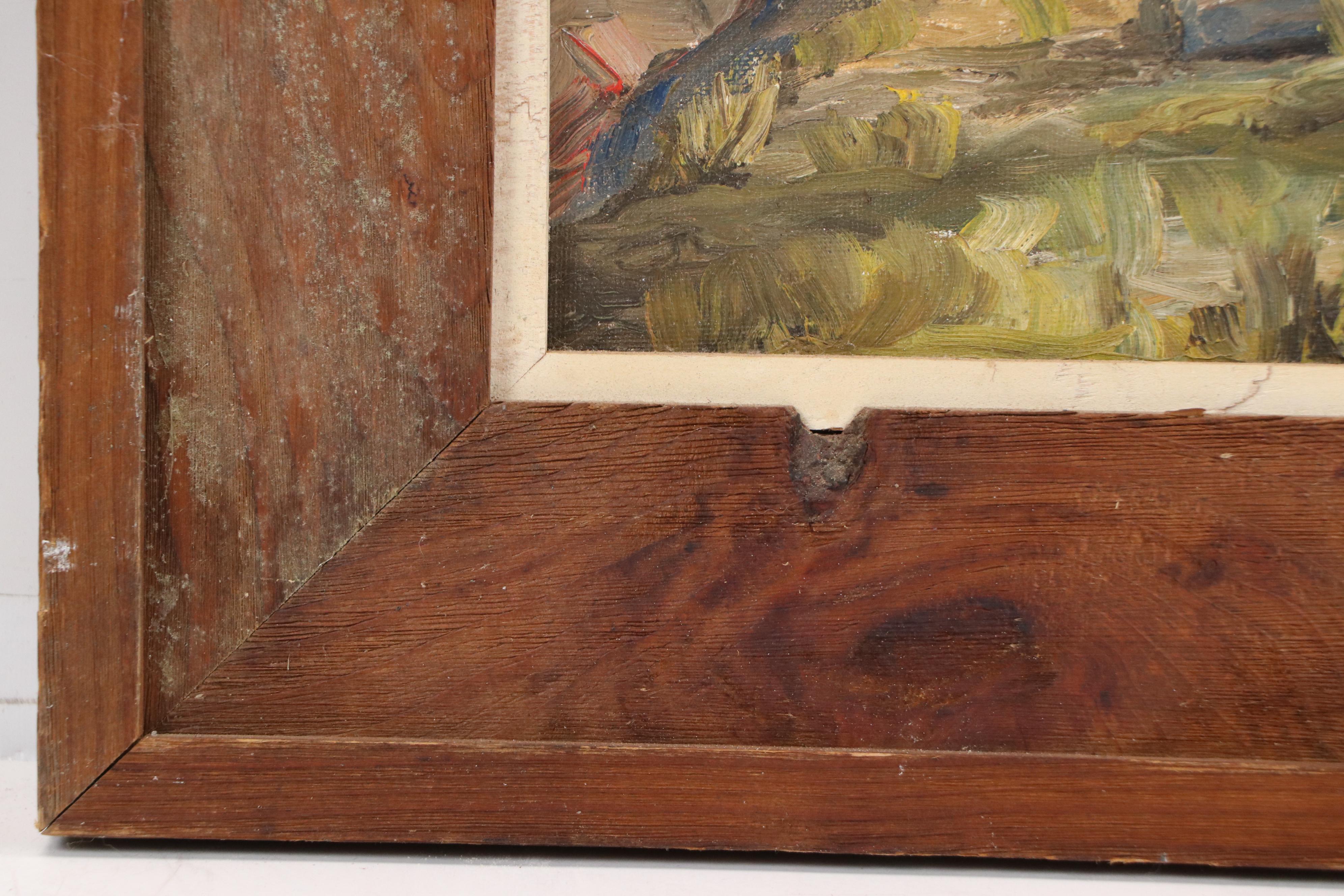 Frank J. Brenner Oil Painting "Lamington Barn," Late 20th Century