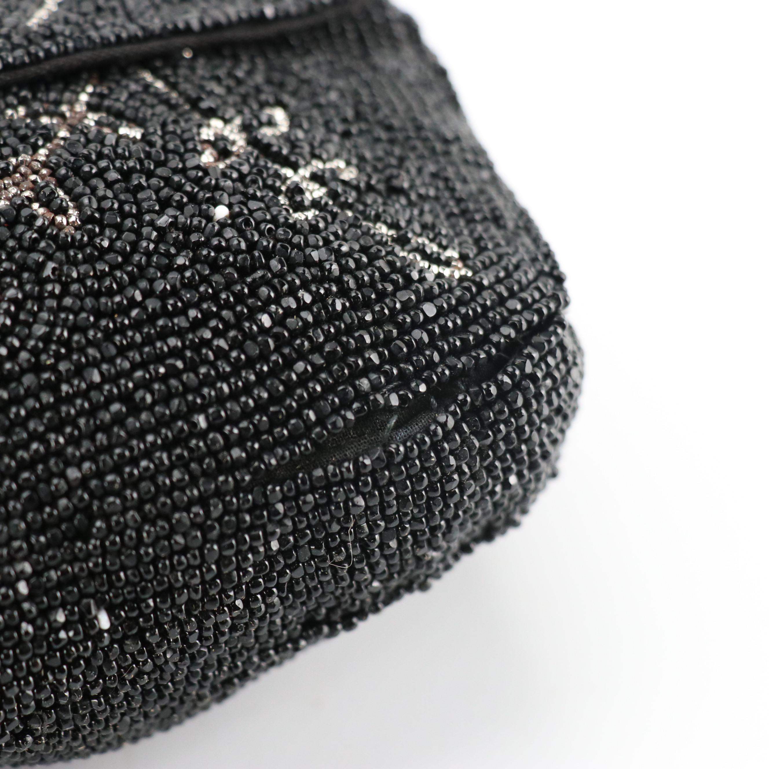 Japanese Saga-Nishiki Brocade Bag with Other Petit Point, Beaded, Metal Purses