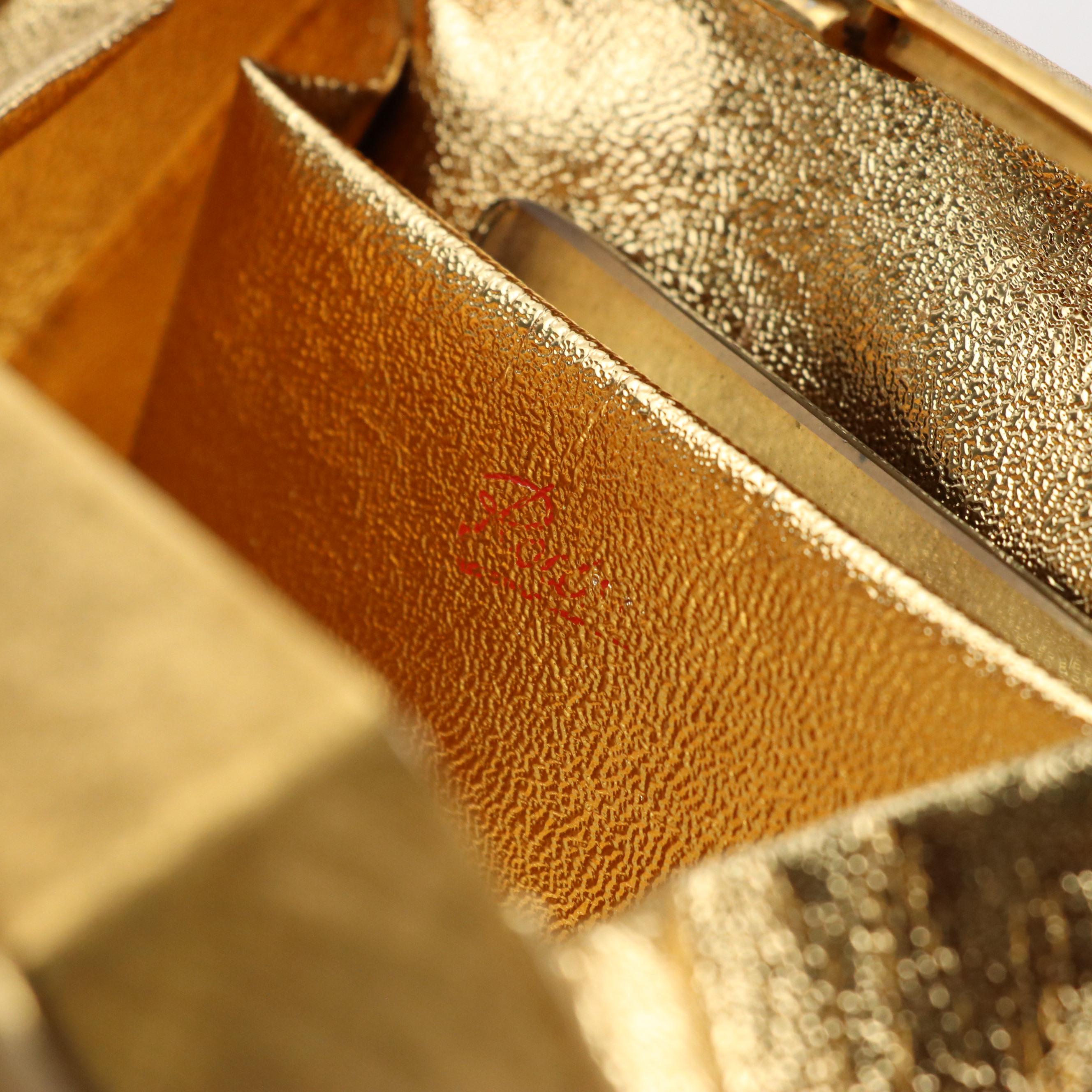 Japanese Saga-Nishiki Brocade Bag with Other Petit Point, Beaded, Metal Purses