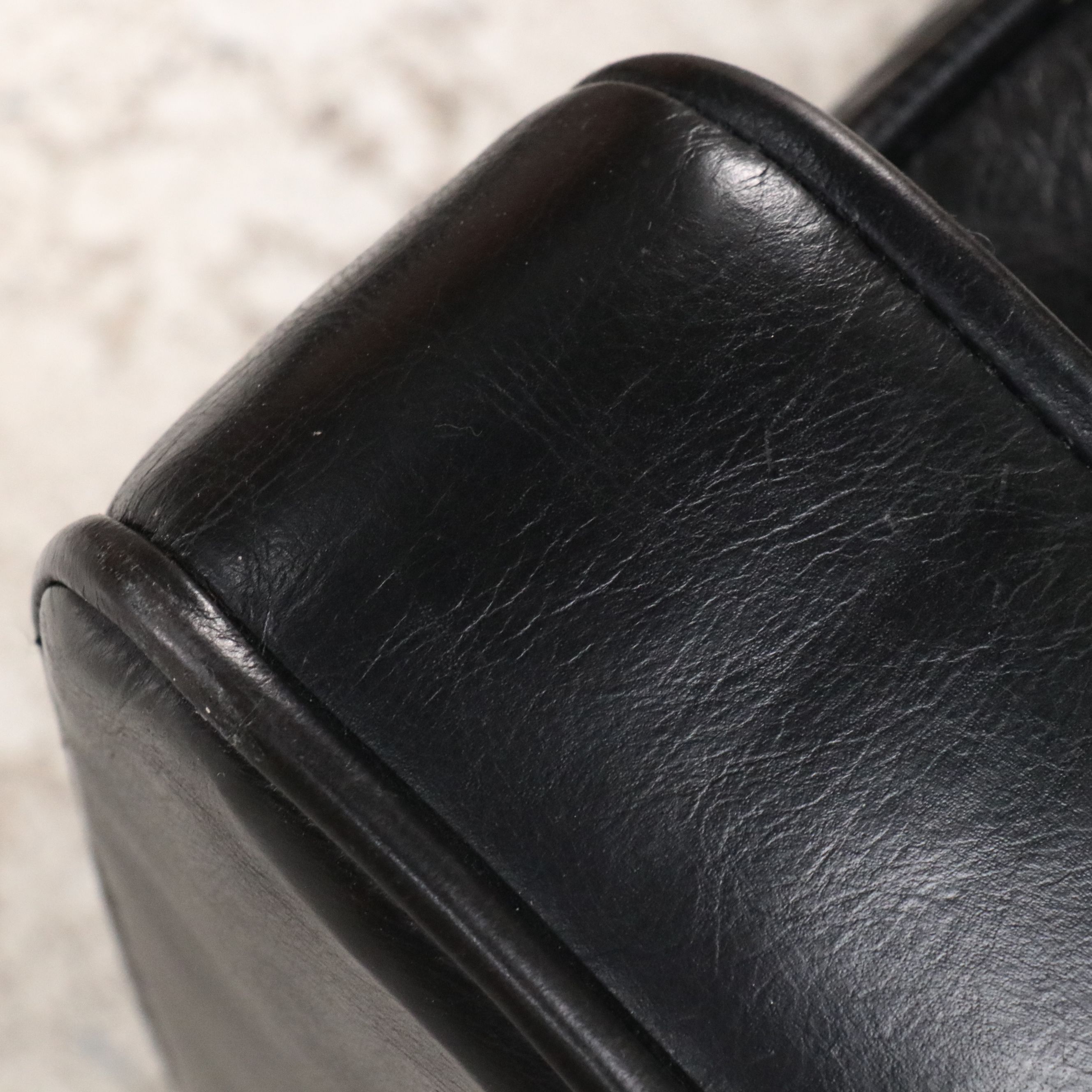 Woodworth Wooden Industries Mid Century Modern Faux Leather Armchair