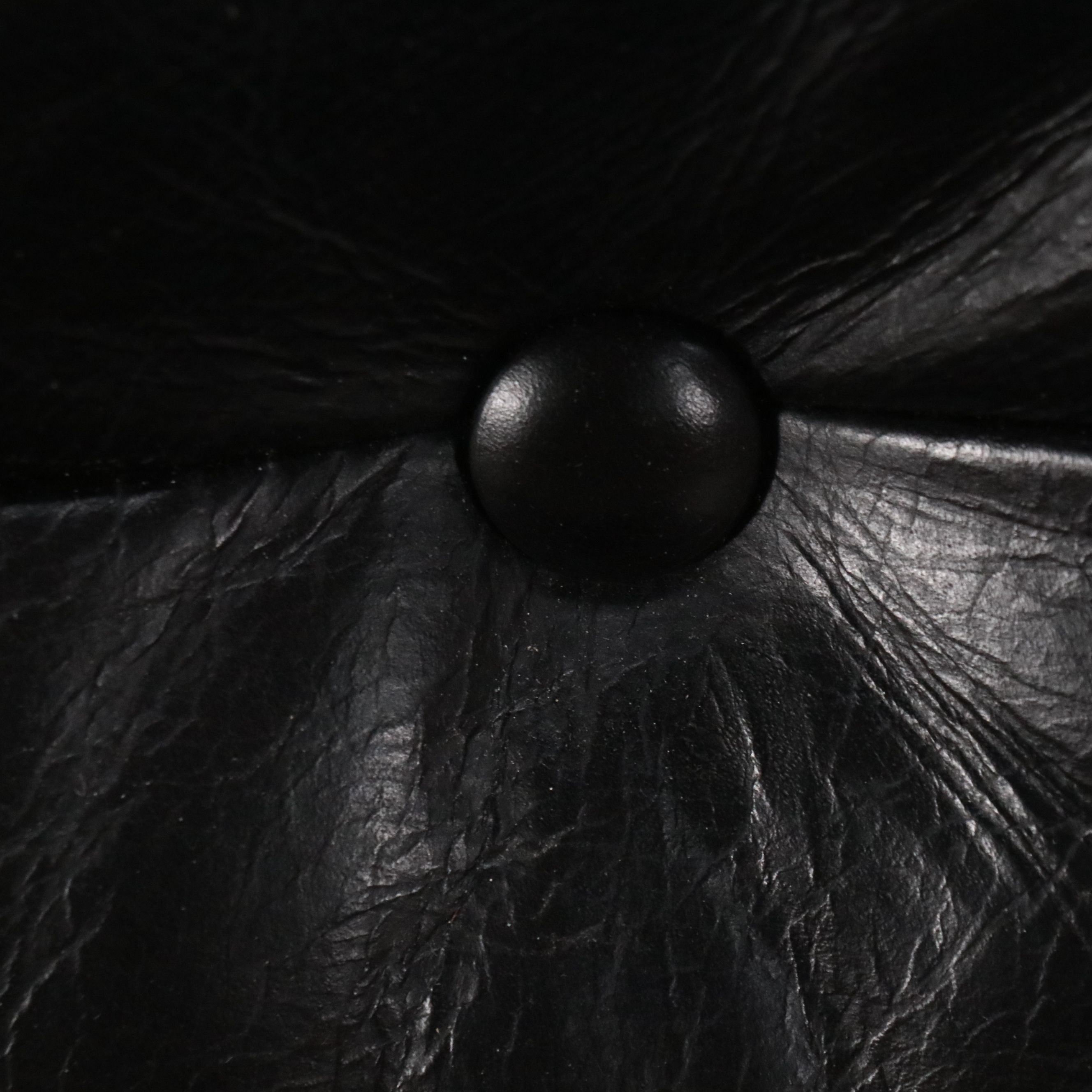 Woodworth Wooden Industries Mid Century Modern Faux Leather Armchair