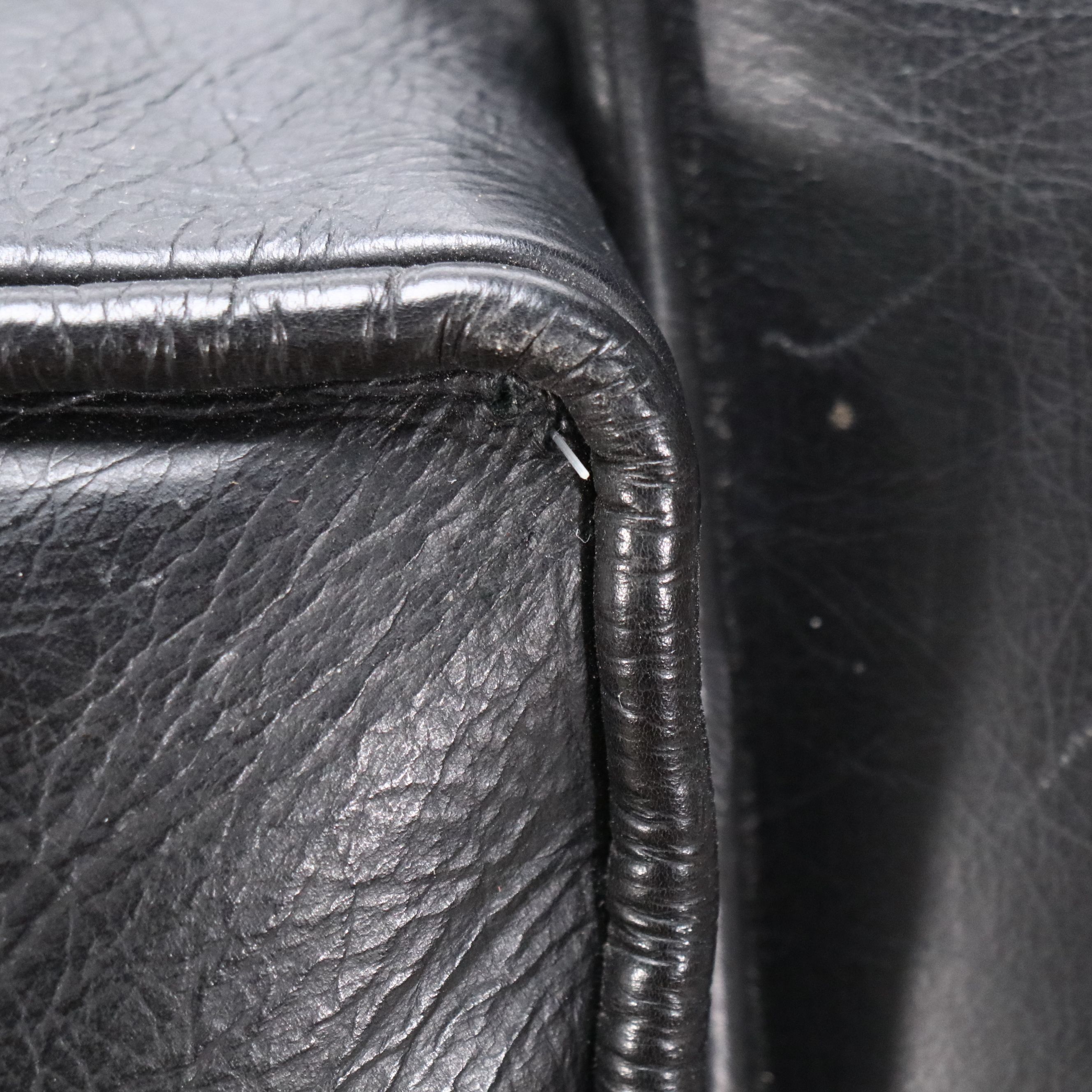 Woodworth Wooden Industries Mid Century Modern Faux Leather Armchair