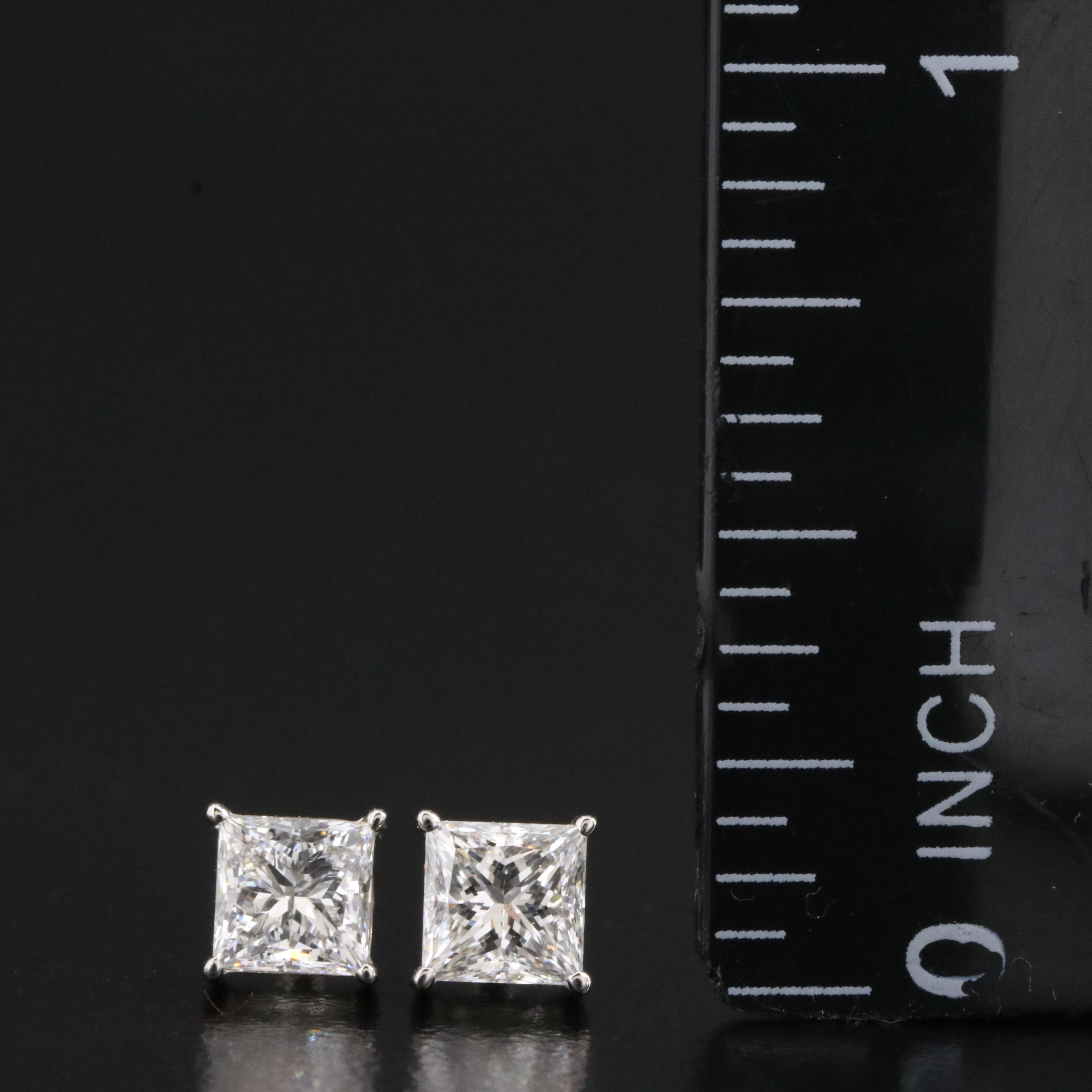 Platinum 1.02 CTW Diamond Stud Earrings with GIA Reports