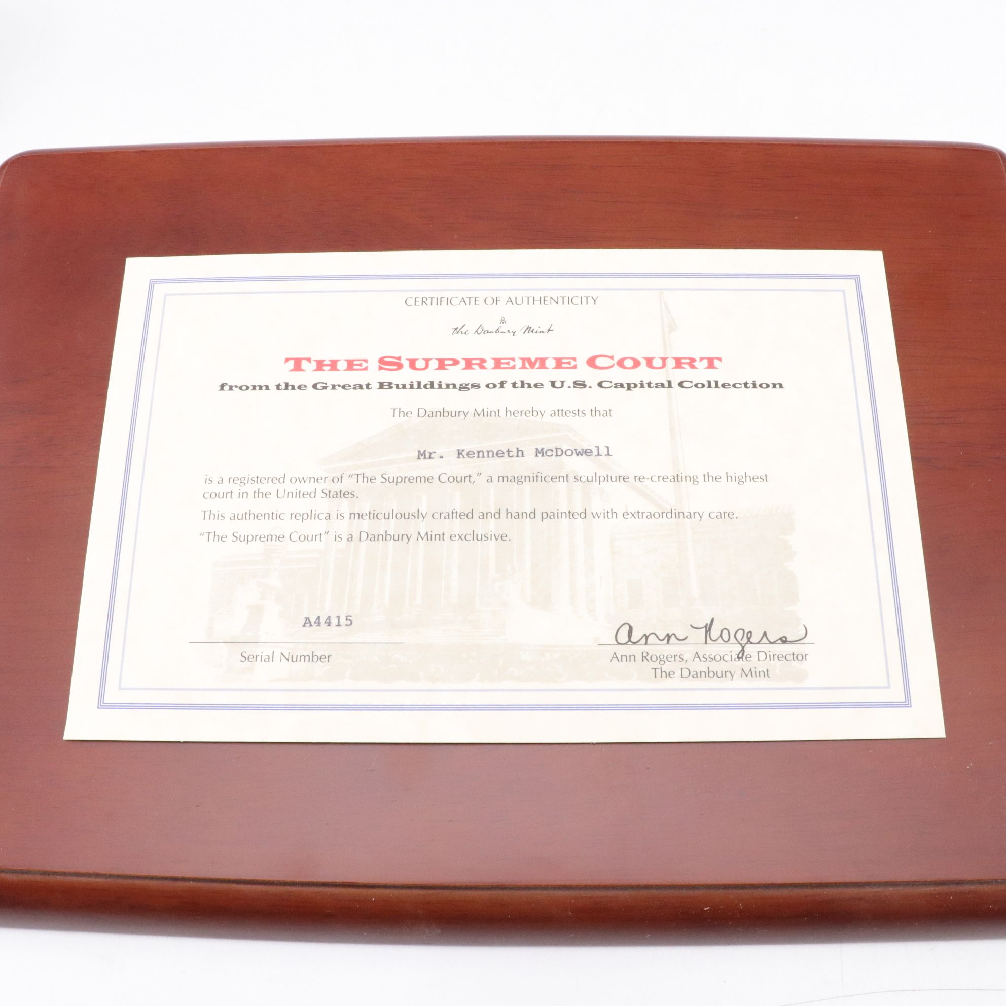 Danbury Mint "The Lincoln Memorial" and Other U.S. Federal Miniatures