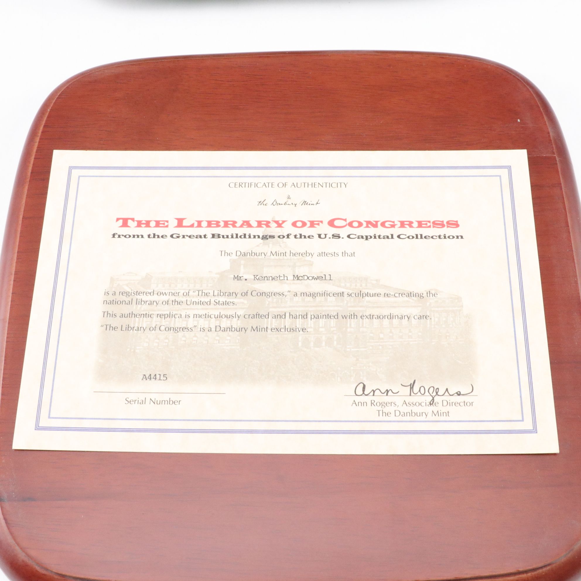 Danbury Mint "The Lincoln Memorial" and Other U.S. Federal Miniatures