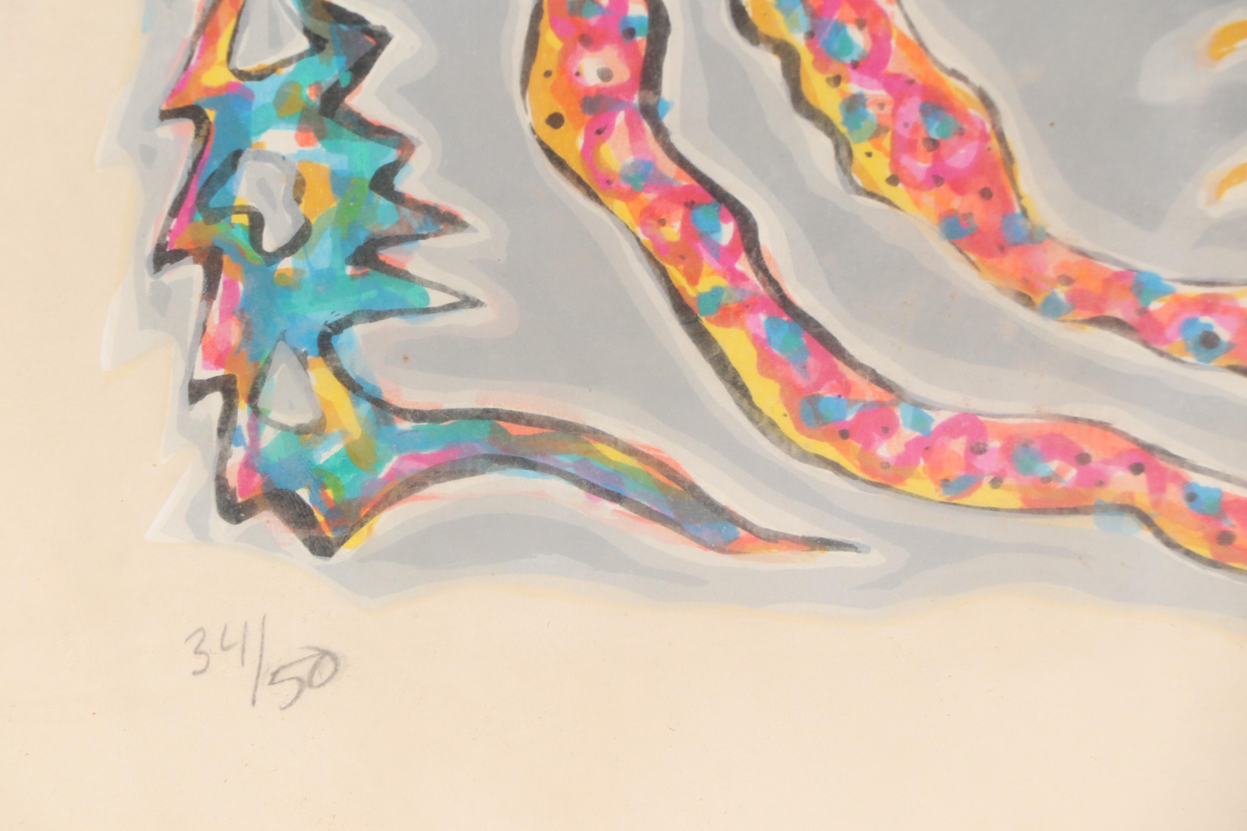 Katarina Weslien Color Lithograph "Family Portrait," 1987