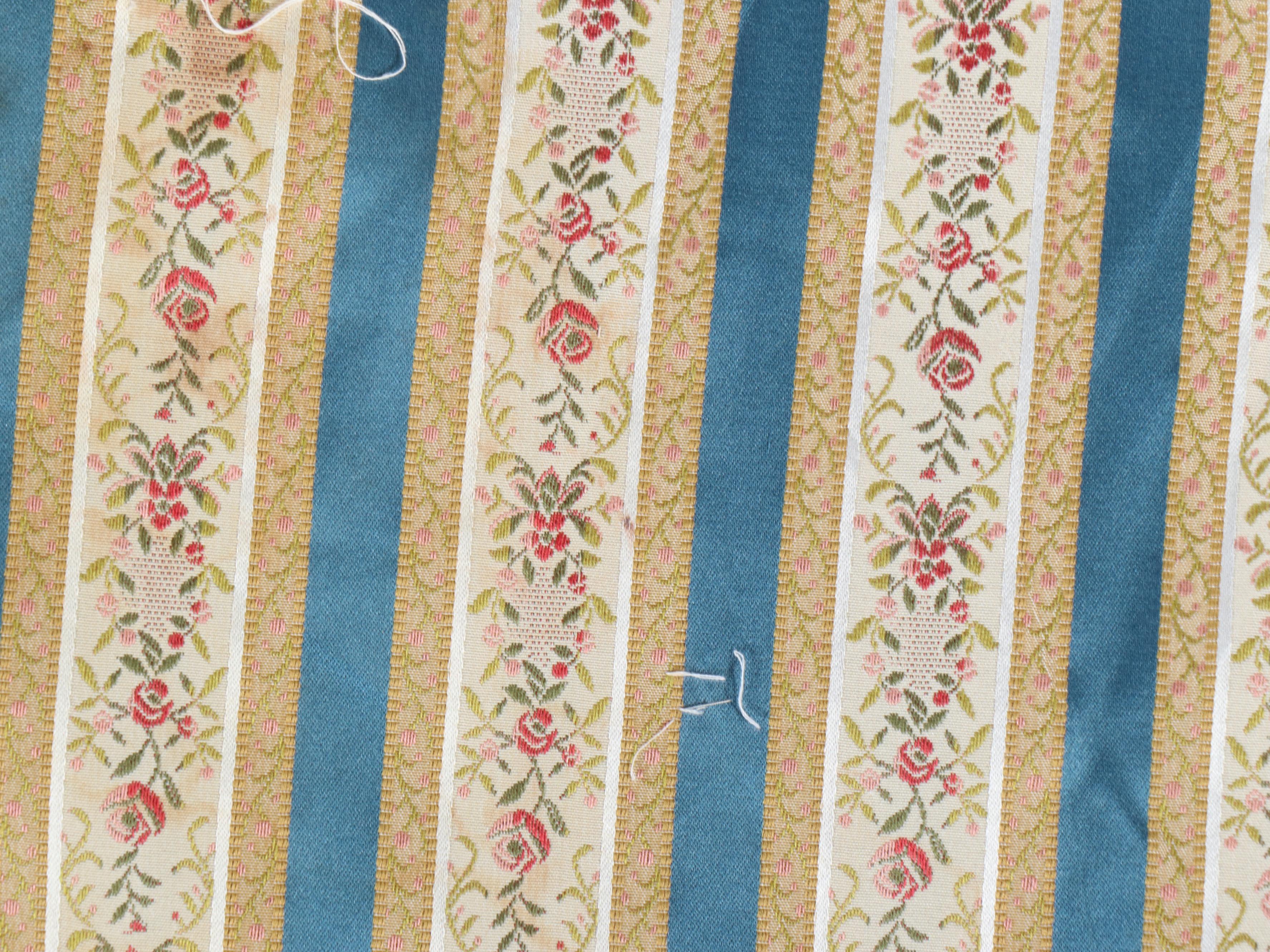 Victorian Style Striped Floral Curtains