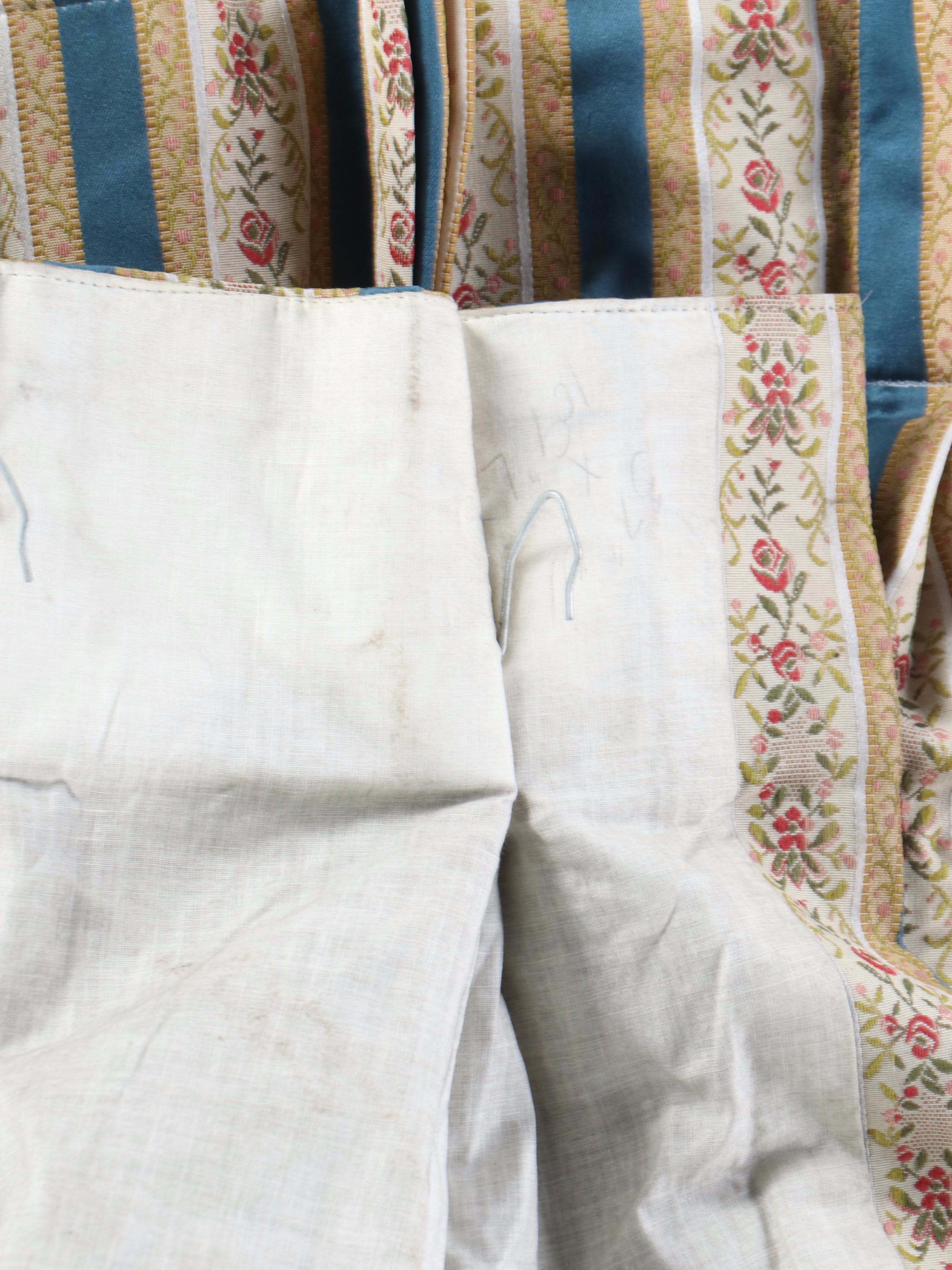 Victorian Style Striped Floral Curtains