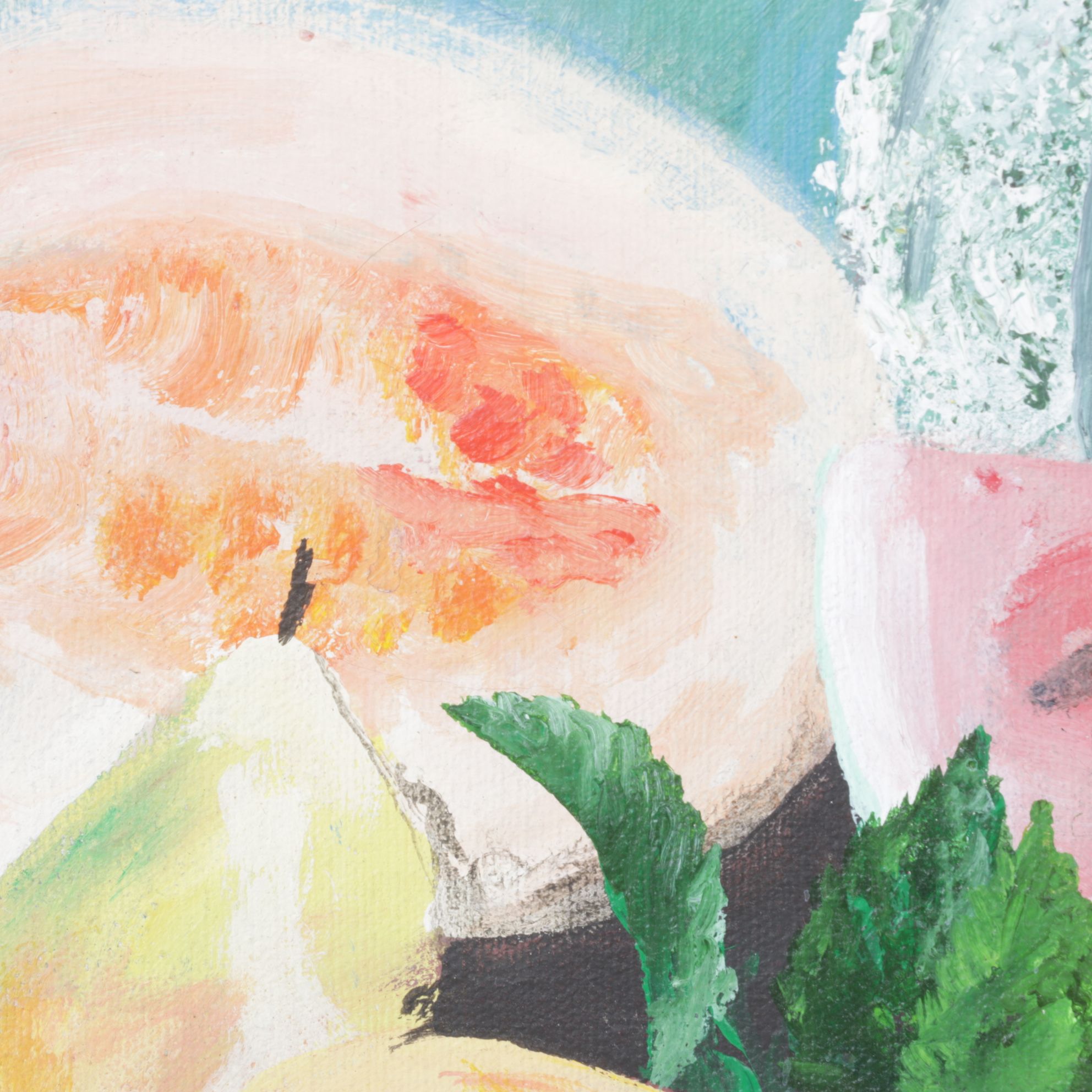 Renée Paulton Still Life Acrylic Painting of Various Arranged Fruits