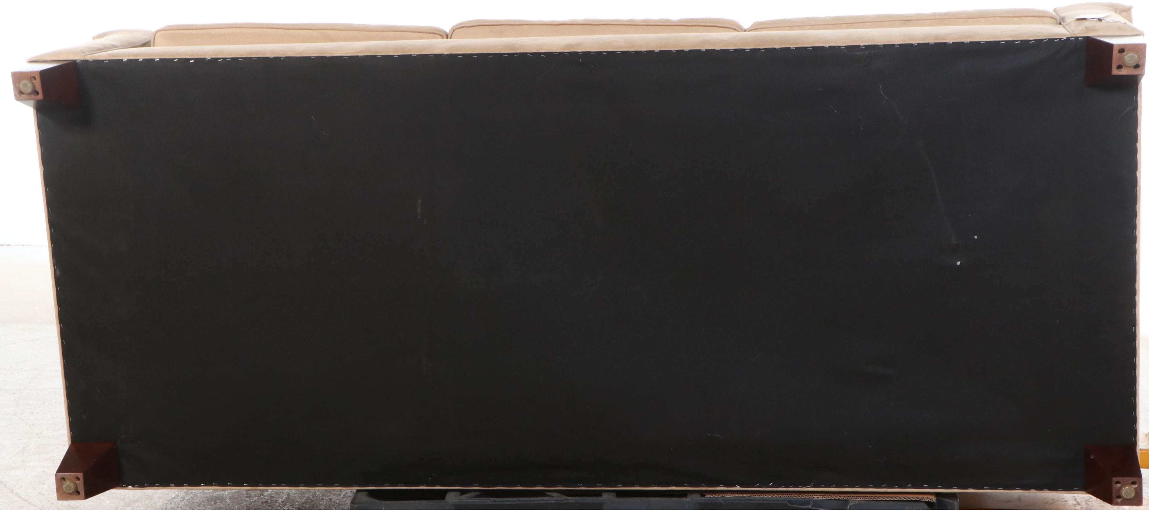 Contemporary Pottery Barn Upholstered Sofa with Accent Pillows