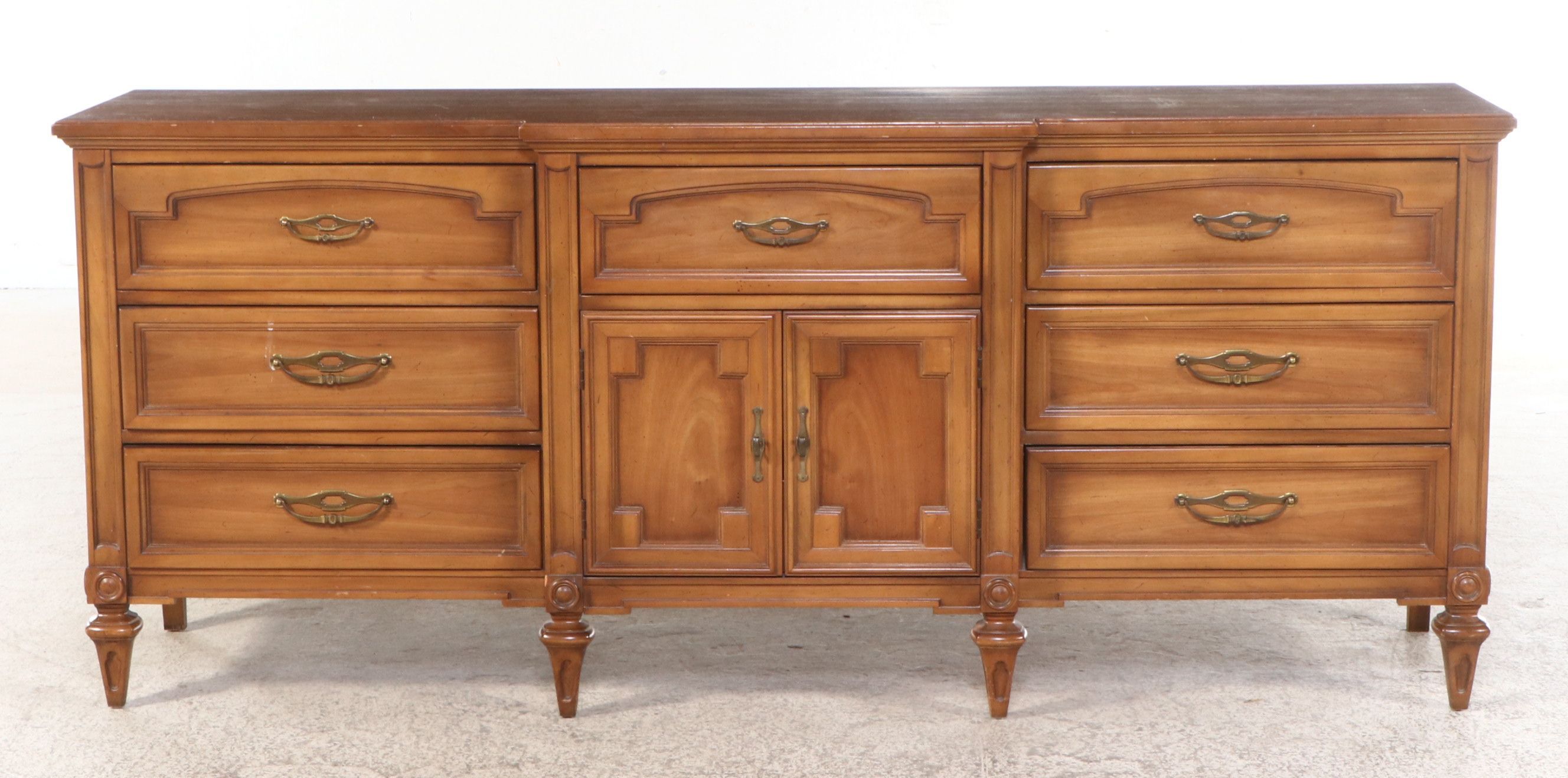 Mid Century Federal Style Walnut Finish Dresser