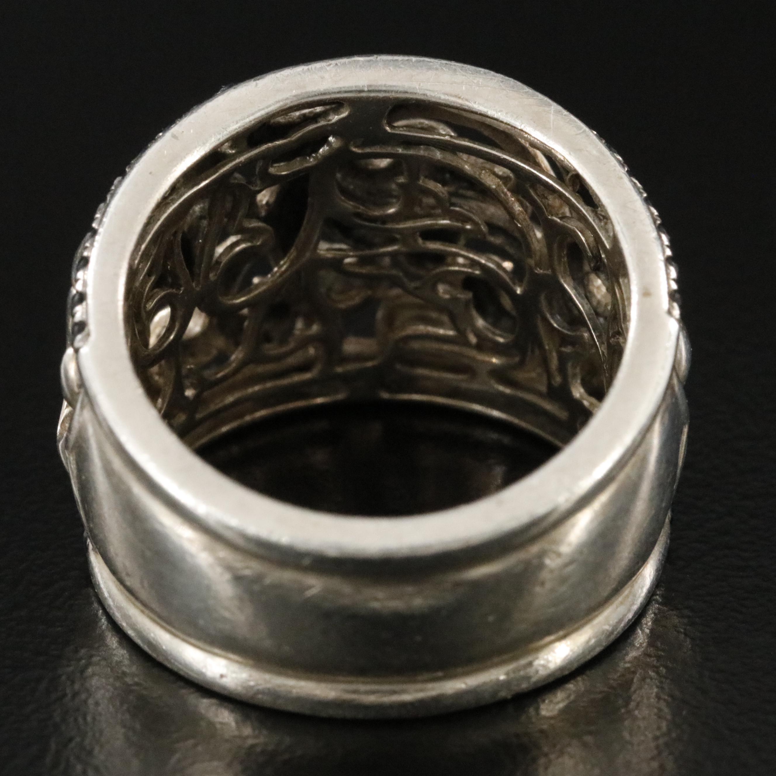 Charles Krypell Sterling Sapphire Ring