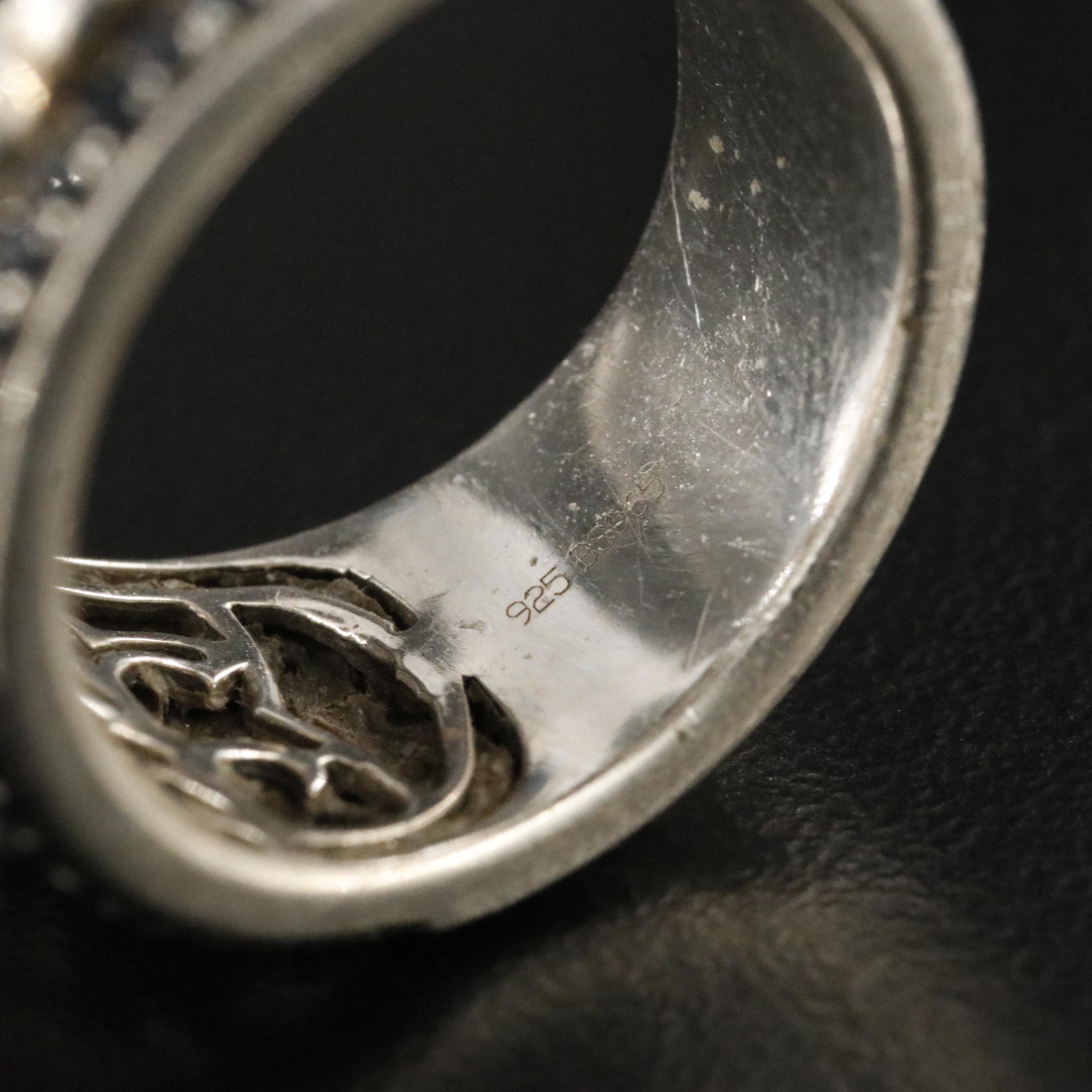 Charles Krypell Sterling Sapphire Ring