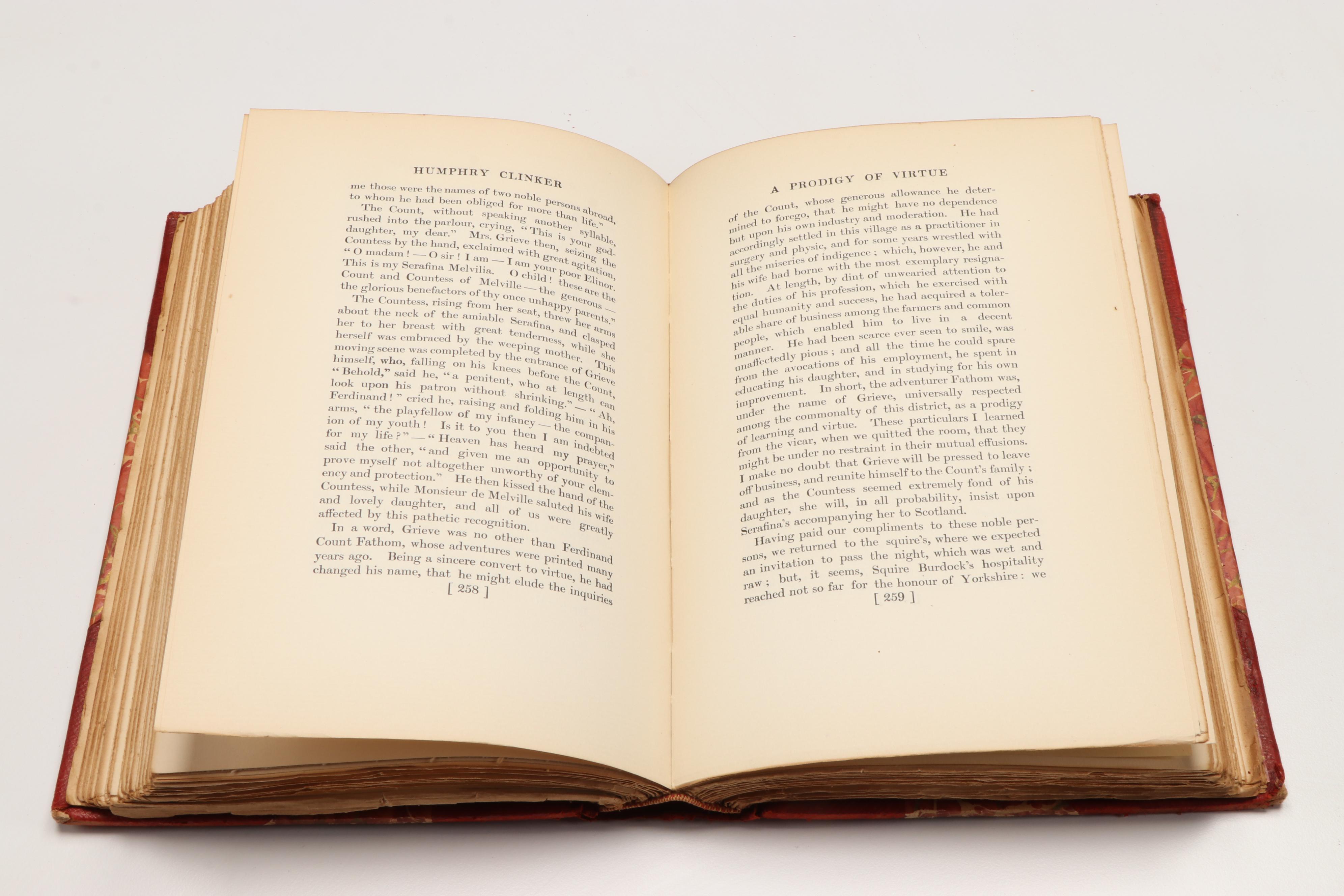 Deluxe Edition "The Works of Tobias Smollett" Partial Set, 1902