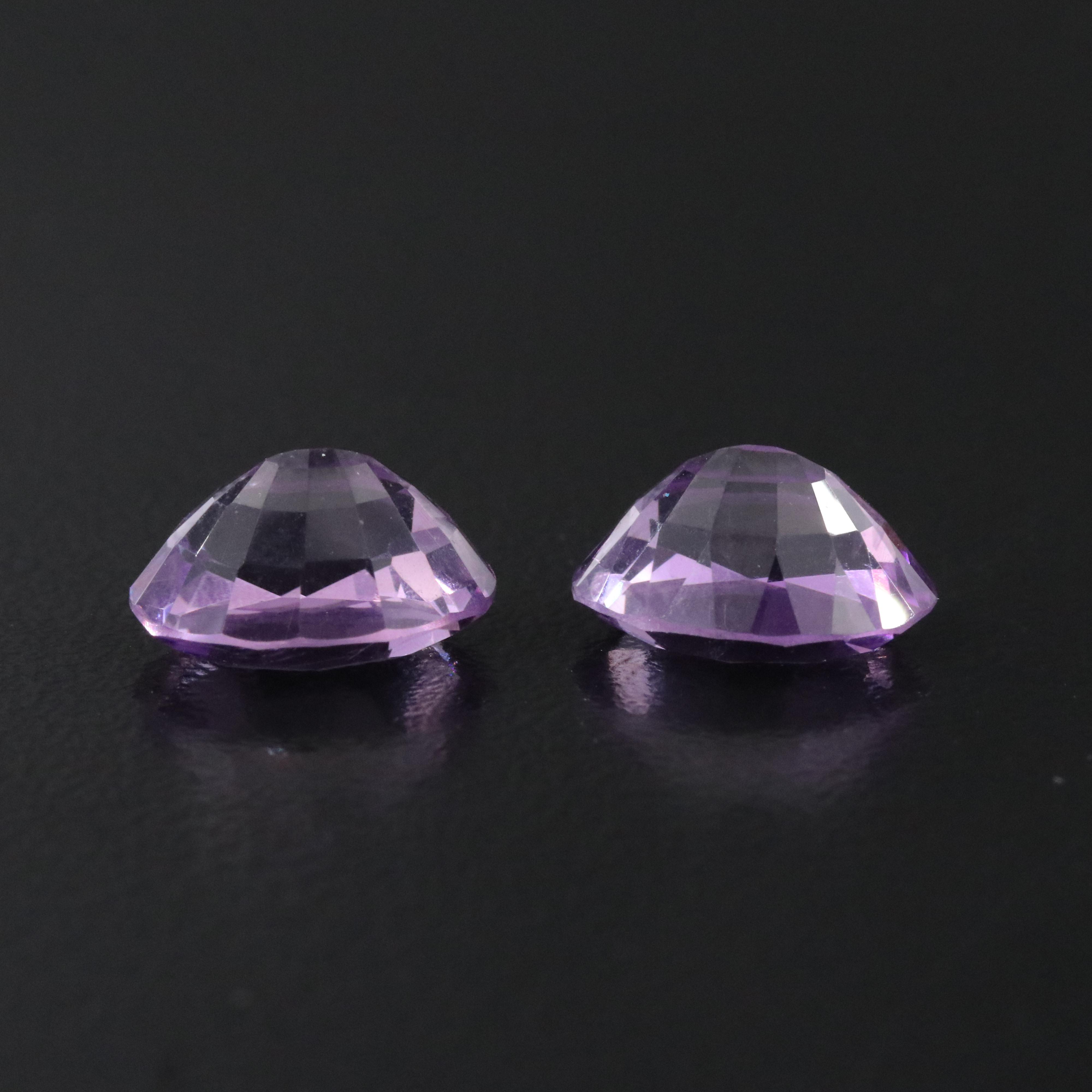 Loose 6.72 CTW Amethyst Pair