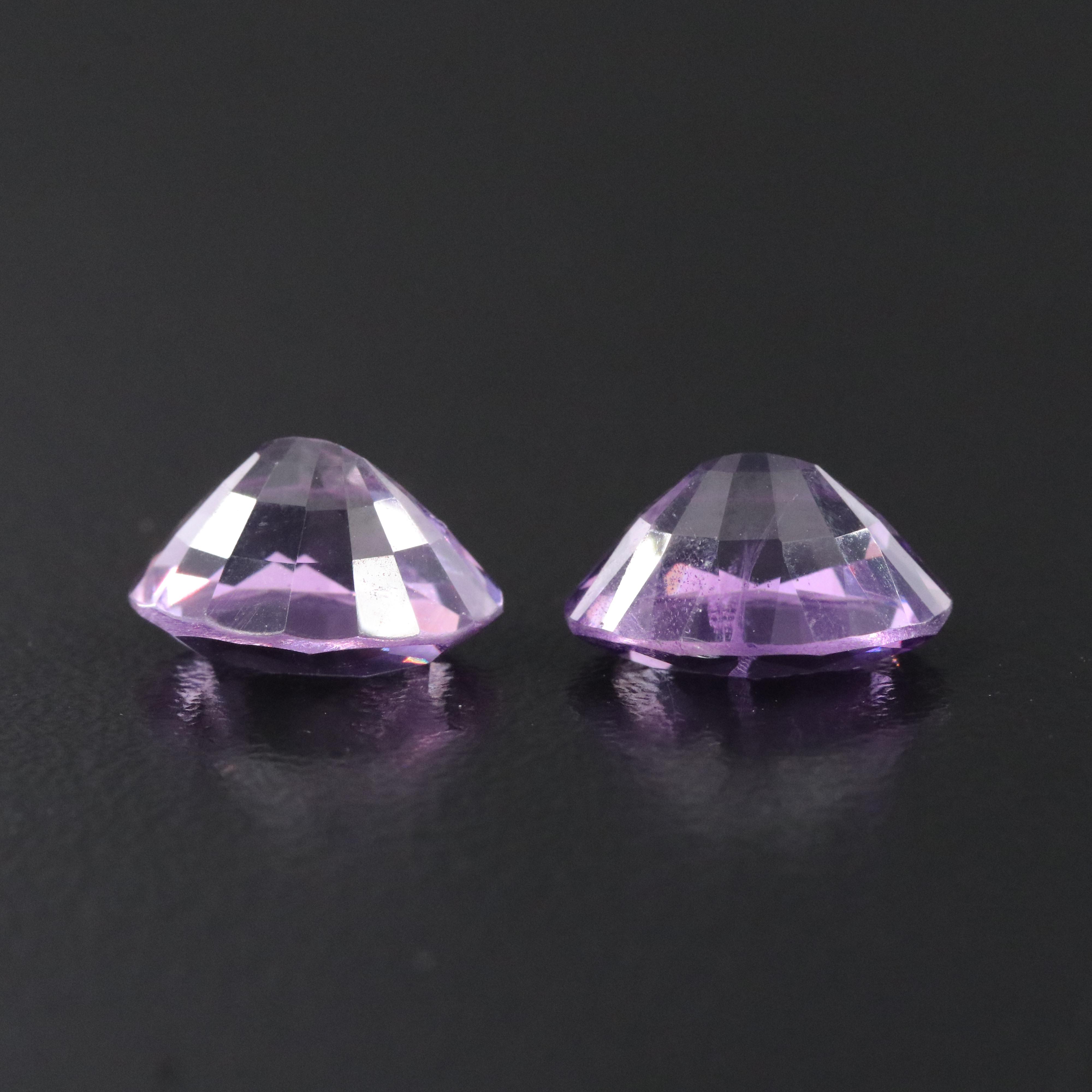 Loose 6.59 CTW Amethyst Pair