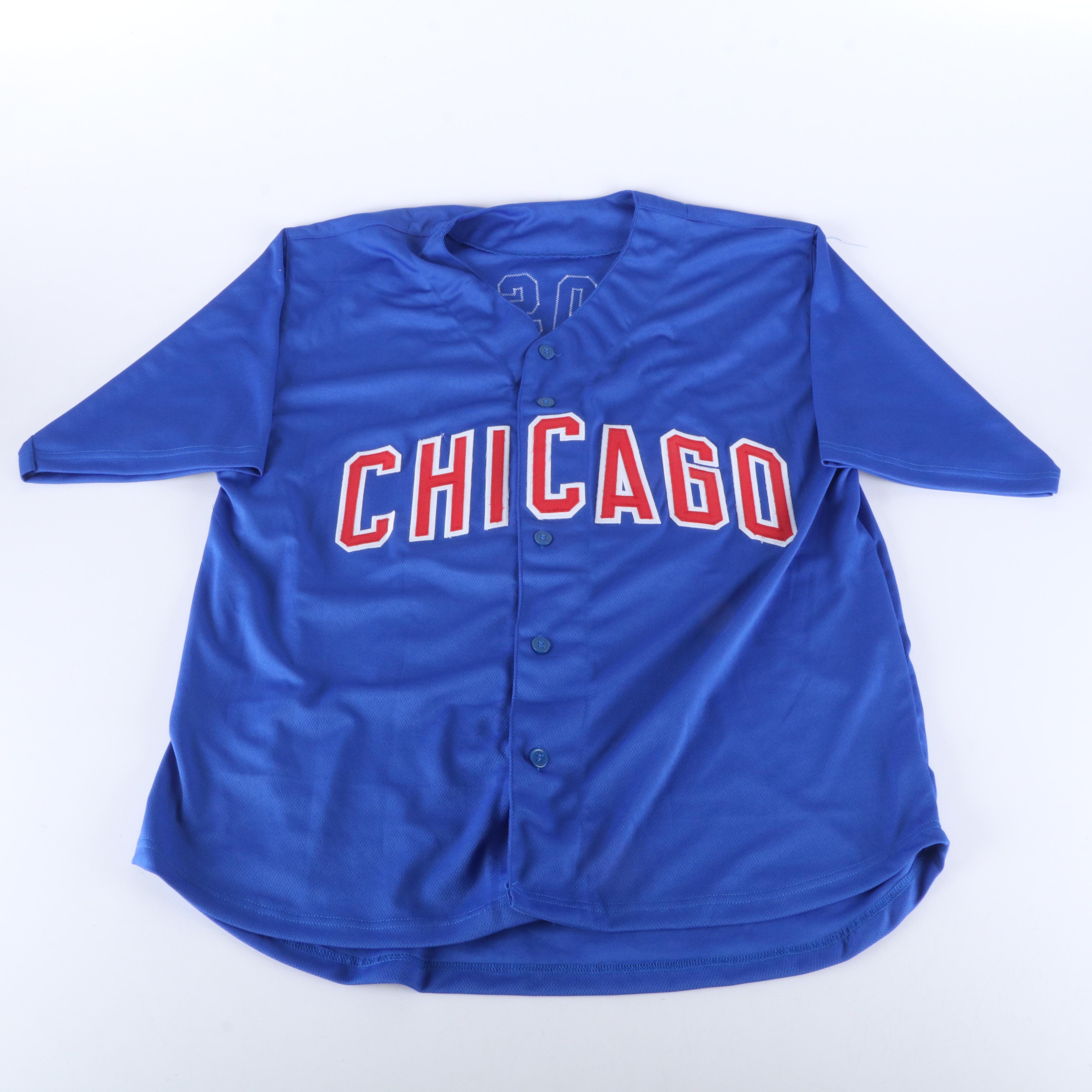 Jeff Bagwell Signed Helmet with Sammy Sosa Signed Chicago Cubs Jersey