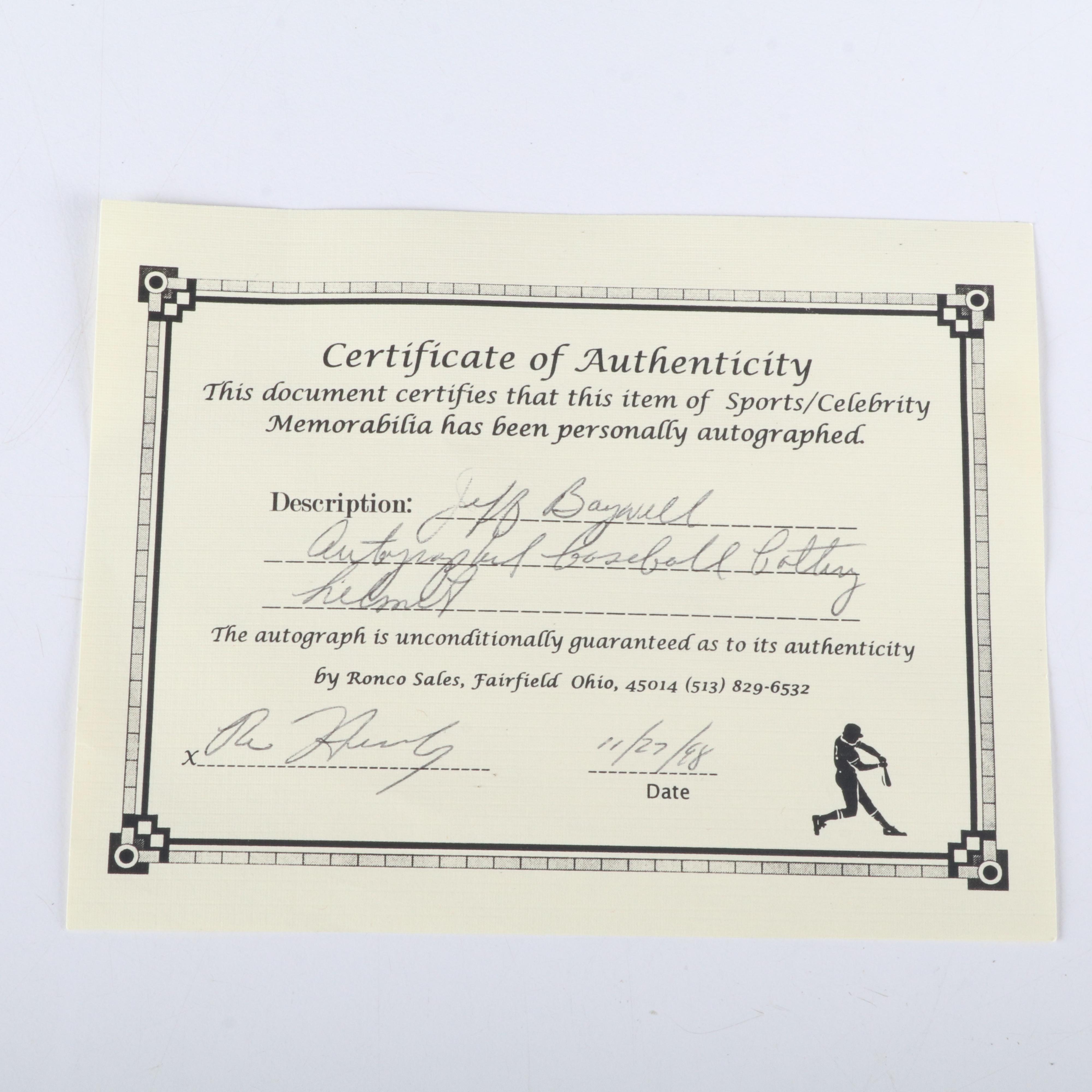 Jeff Bagwell Signed Helmet with Sammy Sosa Signed Chicago Cubs Jersey