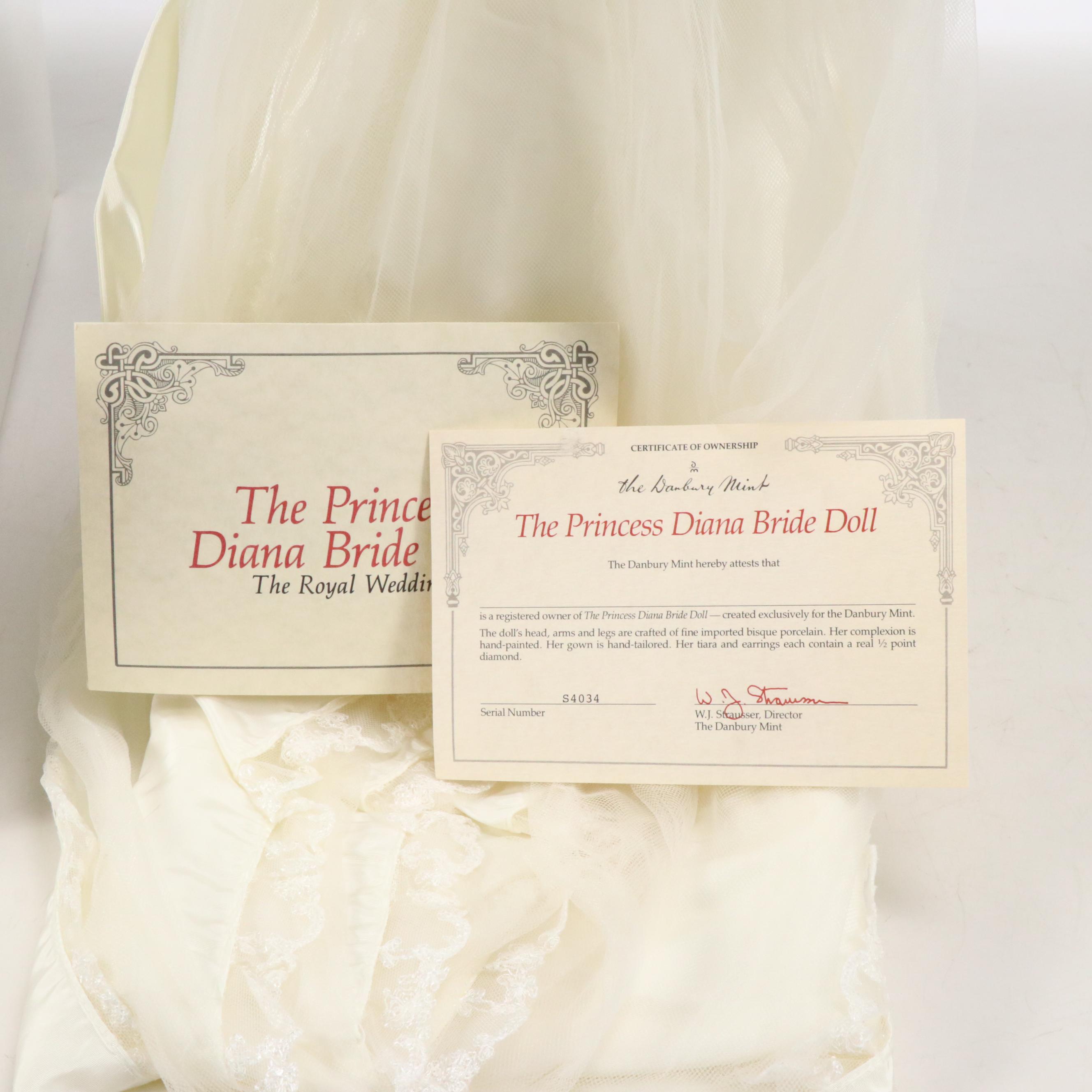 Danbury Mint "Princess Diana Bride Doll" with Royal Wardrobe Collection and More